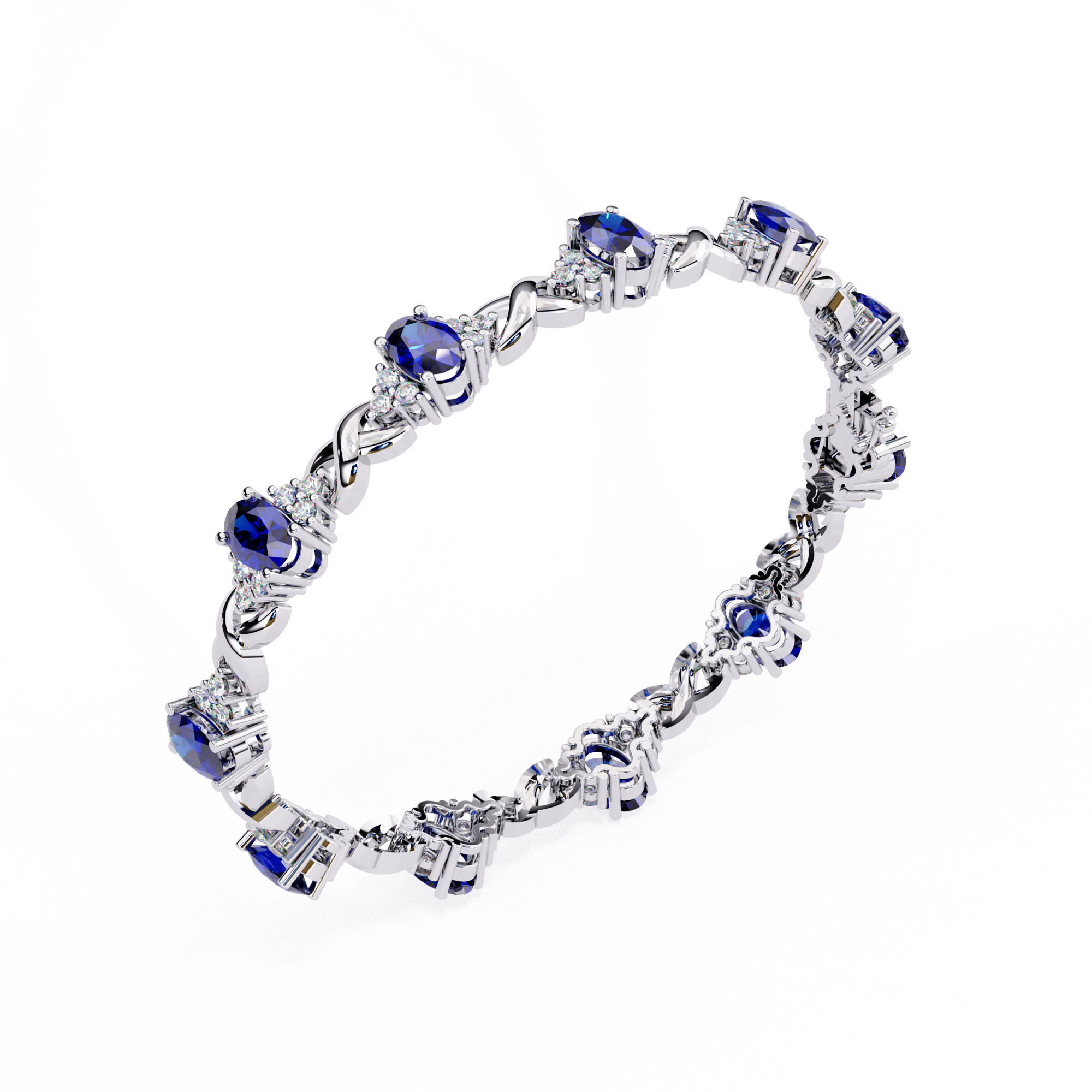 5.26 ct Oval Grandeur Bracelet 9k