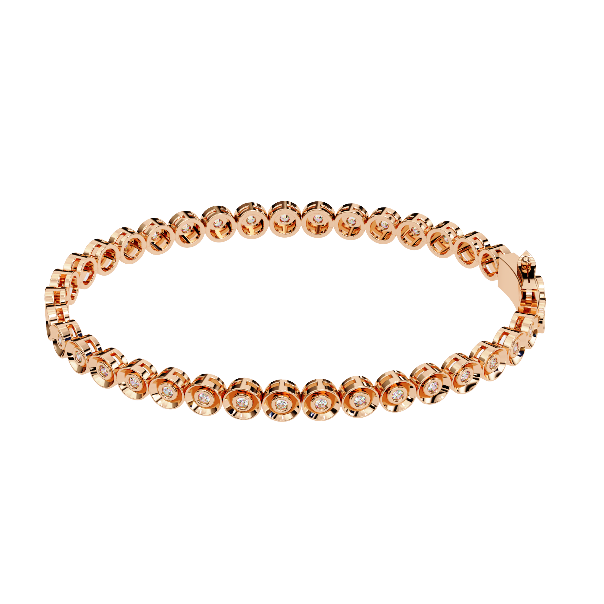 0.59 ct Luminous Loop Bracelet 9k