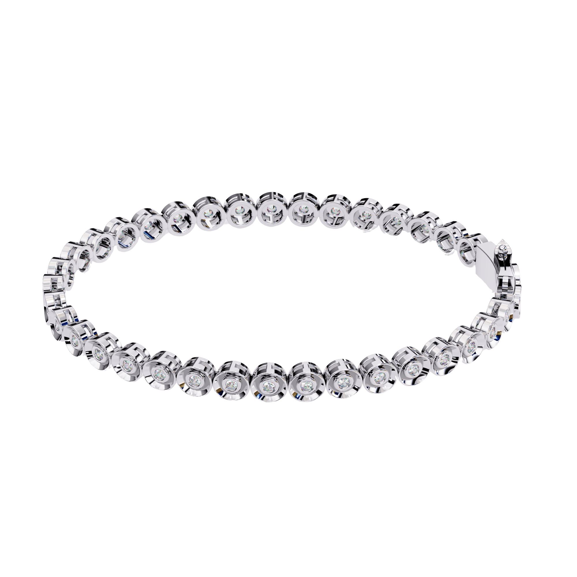 0.59 ct Luminous Loop Bracelet 9k