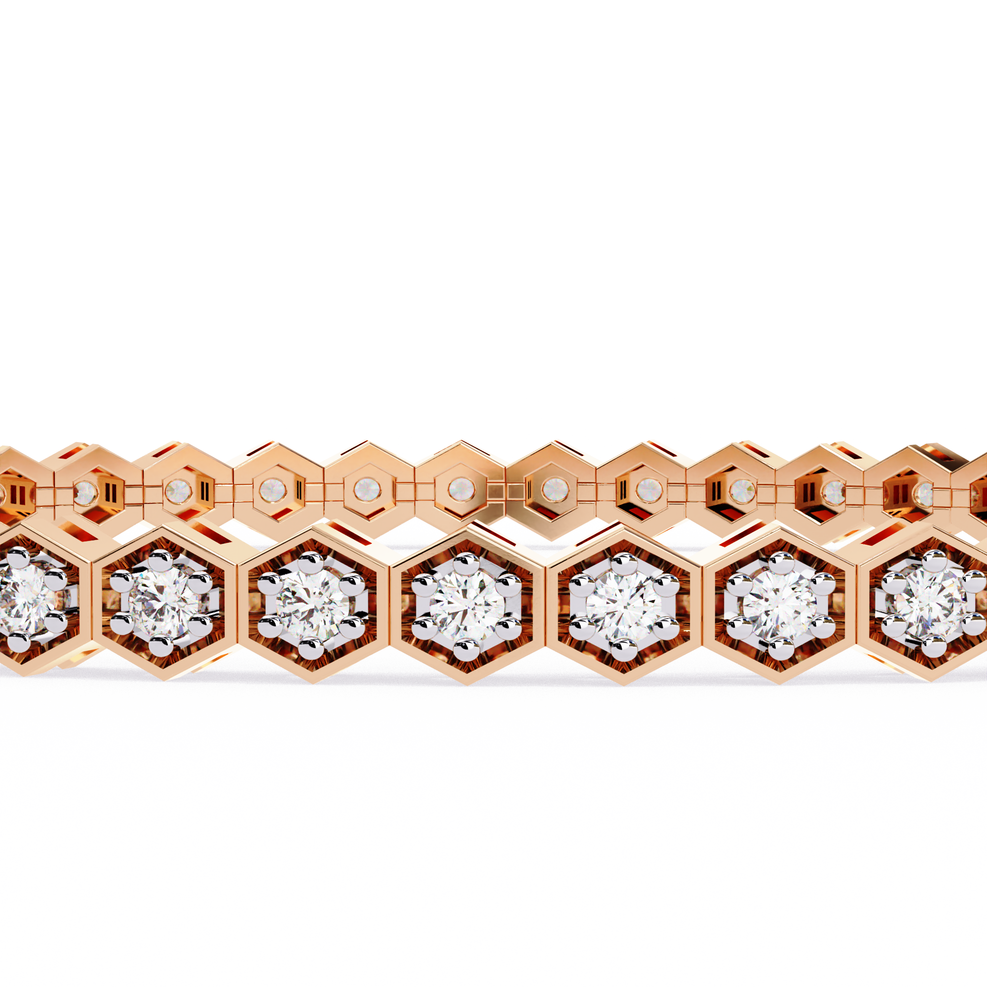 1.05 carat round bracelet 18K