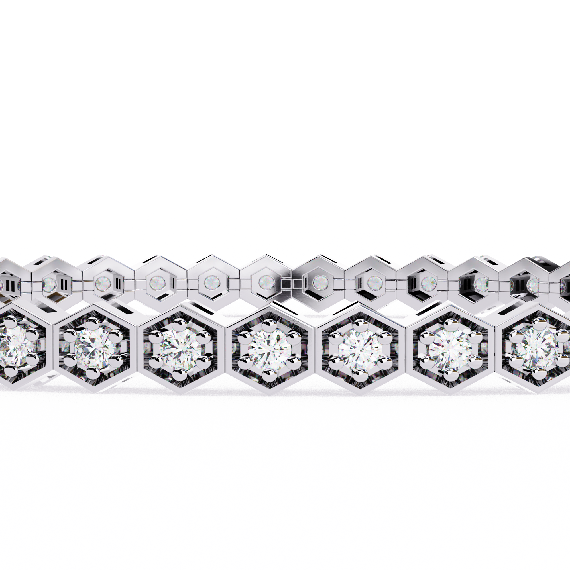 1.05 carat round bracelet 18K