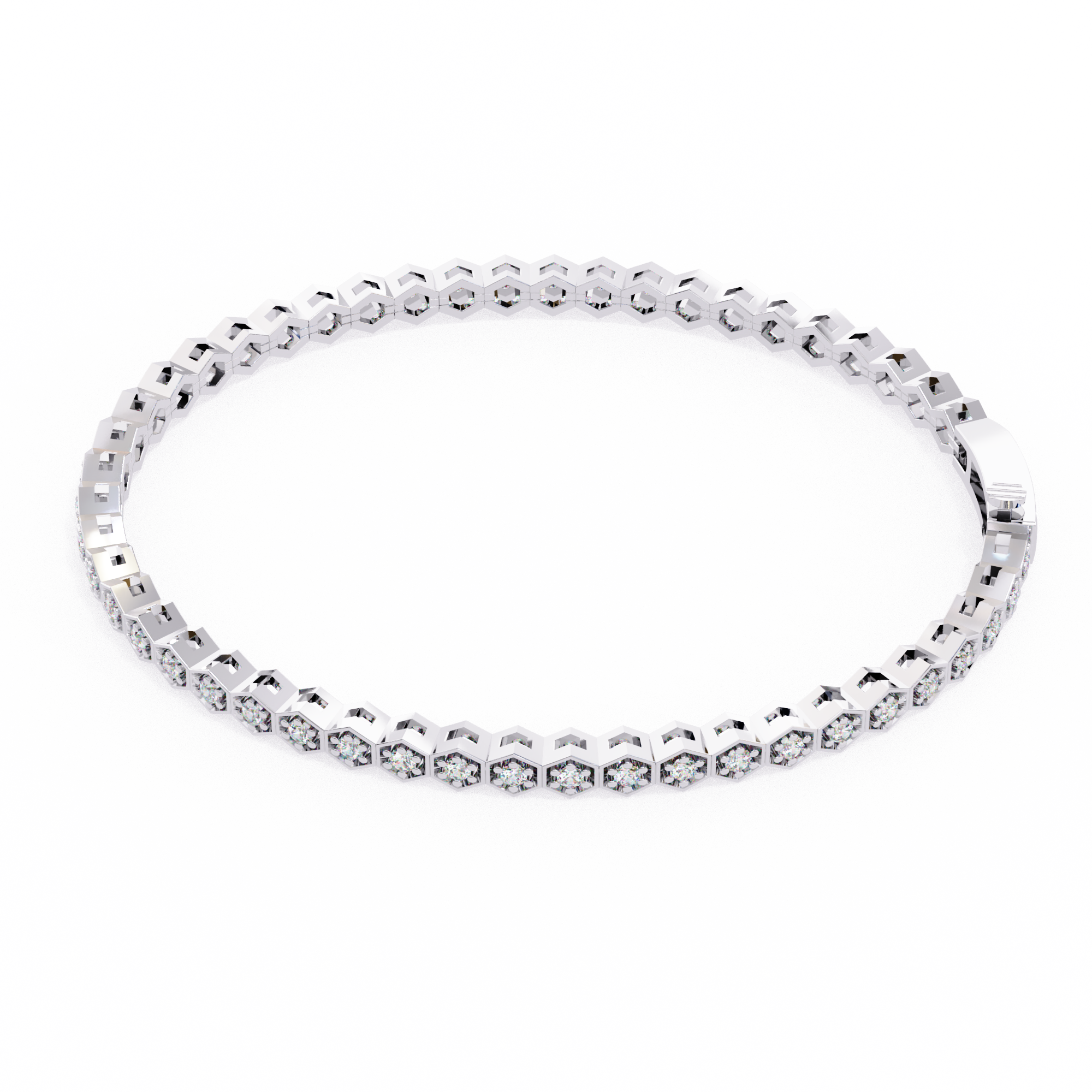 1.05 carat round bracelet 18K