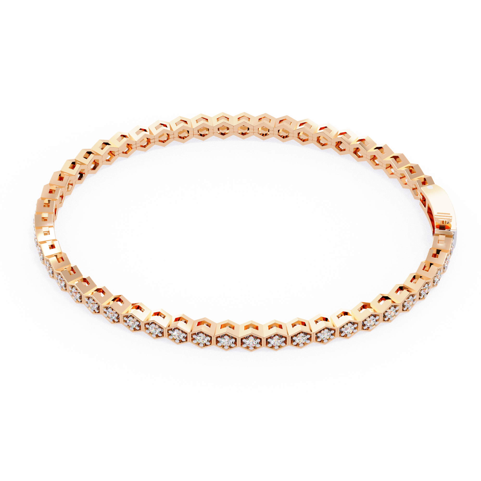 1.05 ct Golden Horizon Bracelet 9k