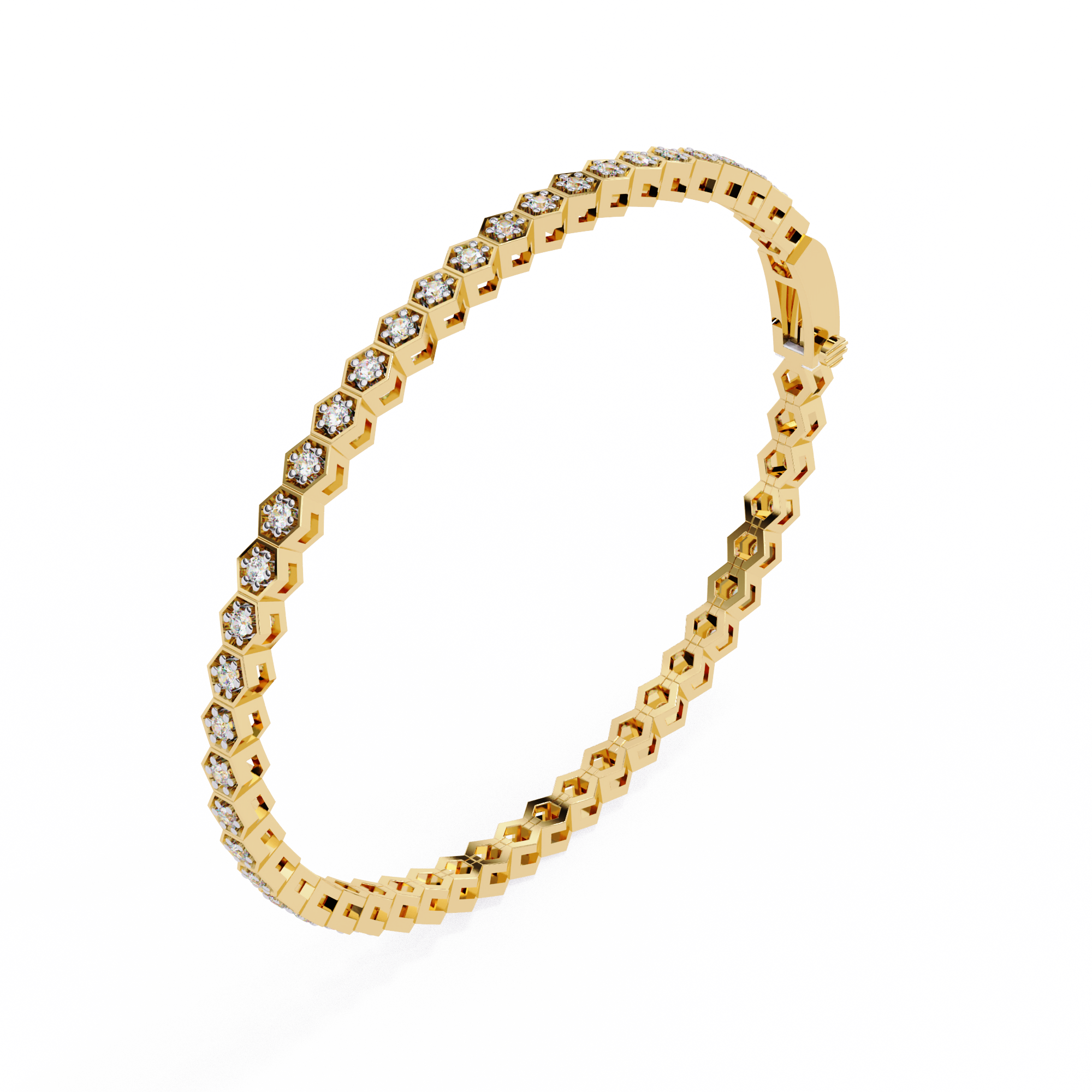 1.05 carat round bracelet 18K