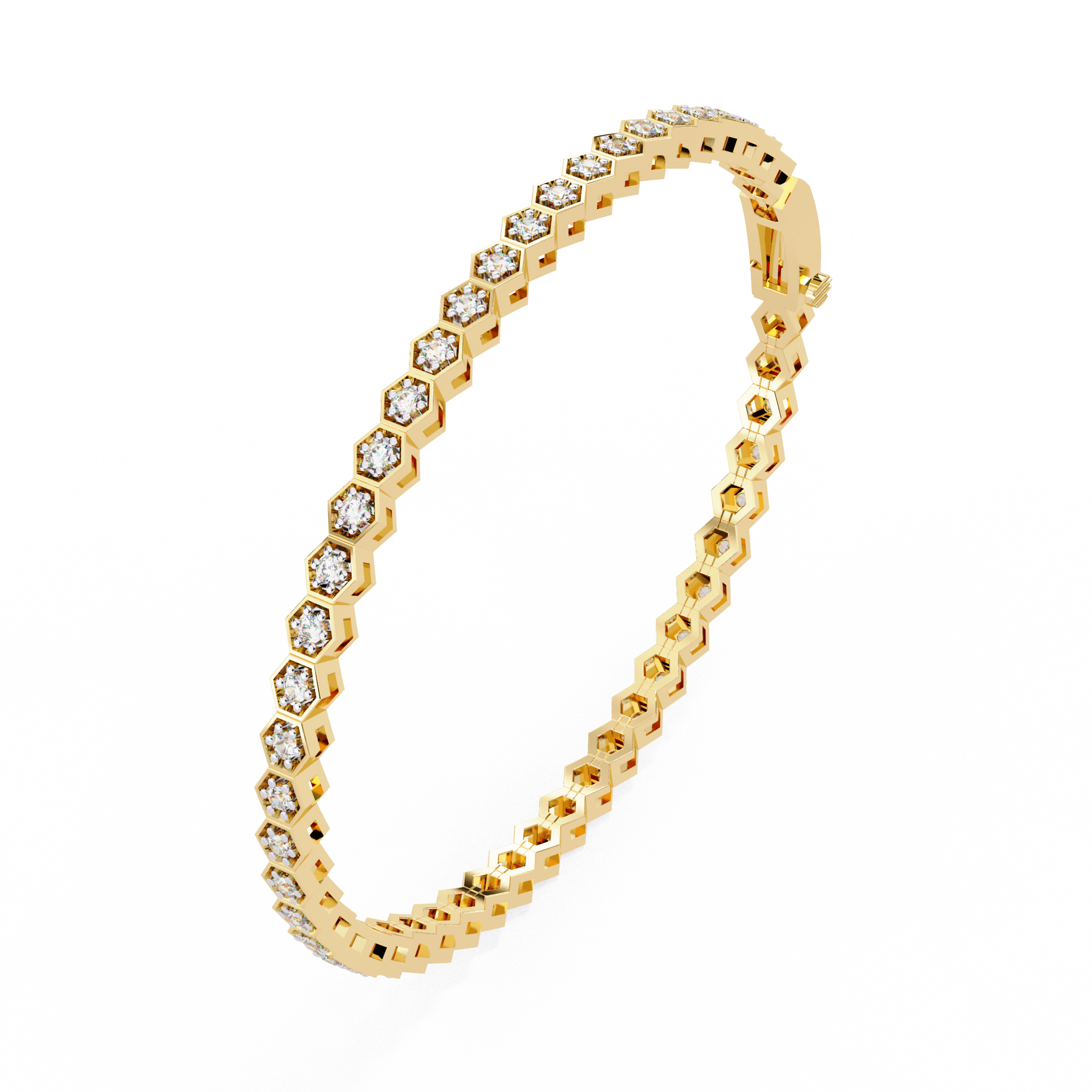 1.05 carat round bracelet 18K