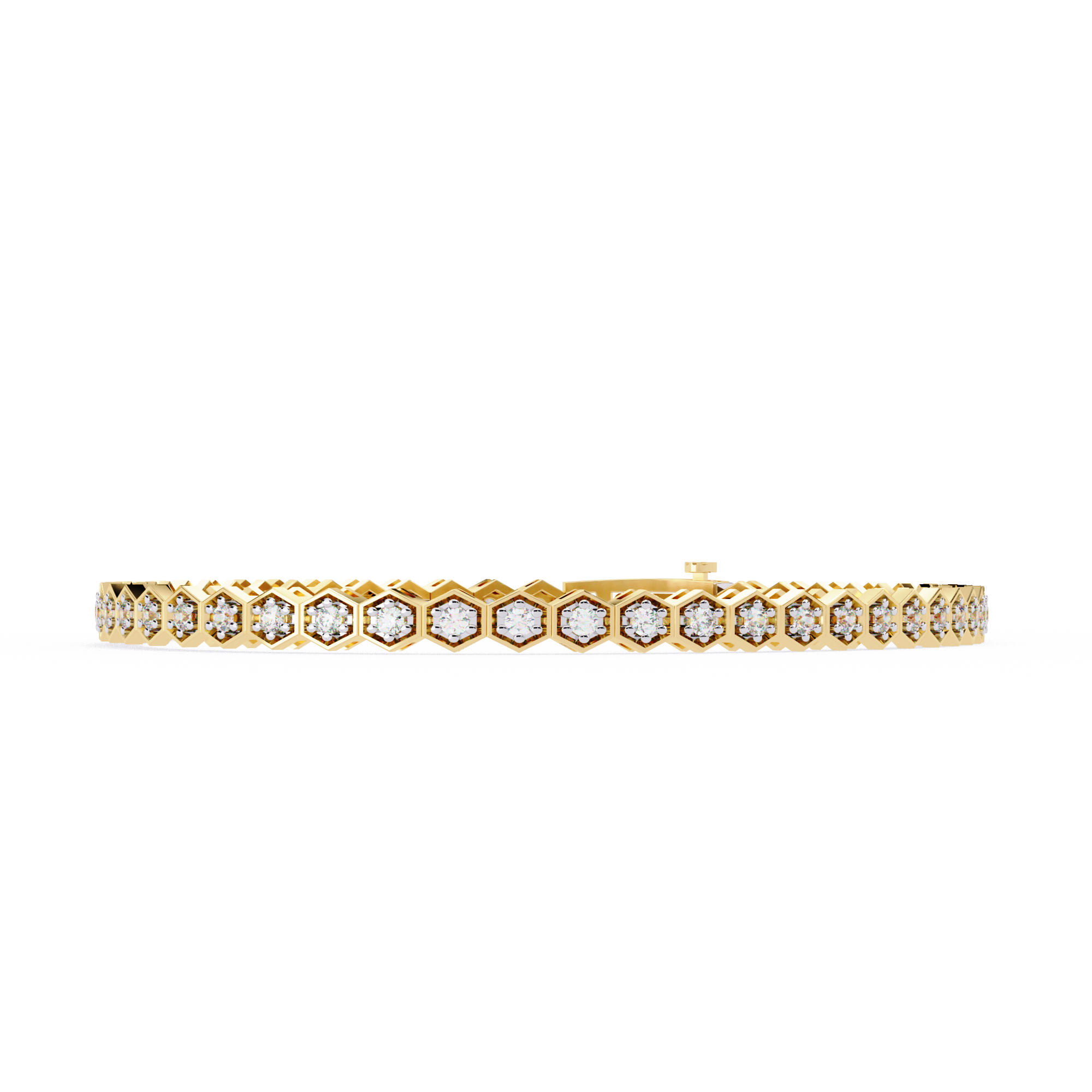 1.05 ct Golden Horizon Bracelet 9k