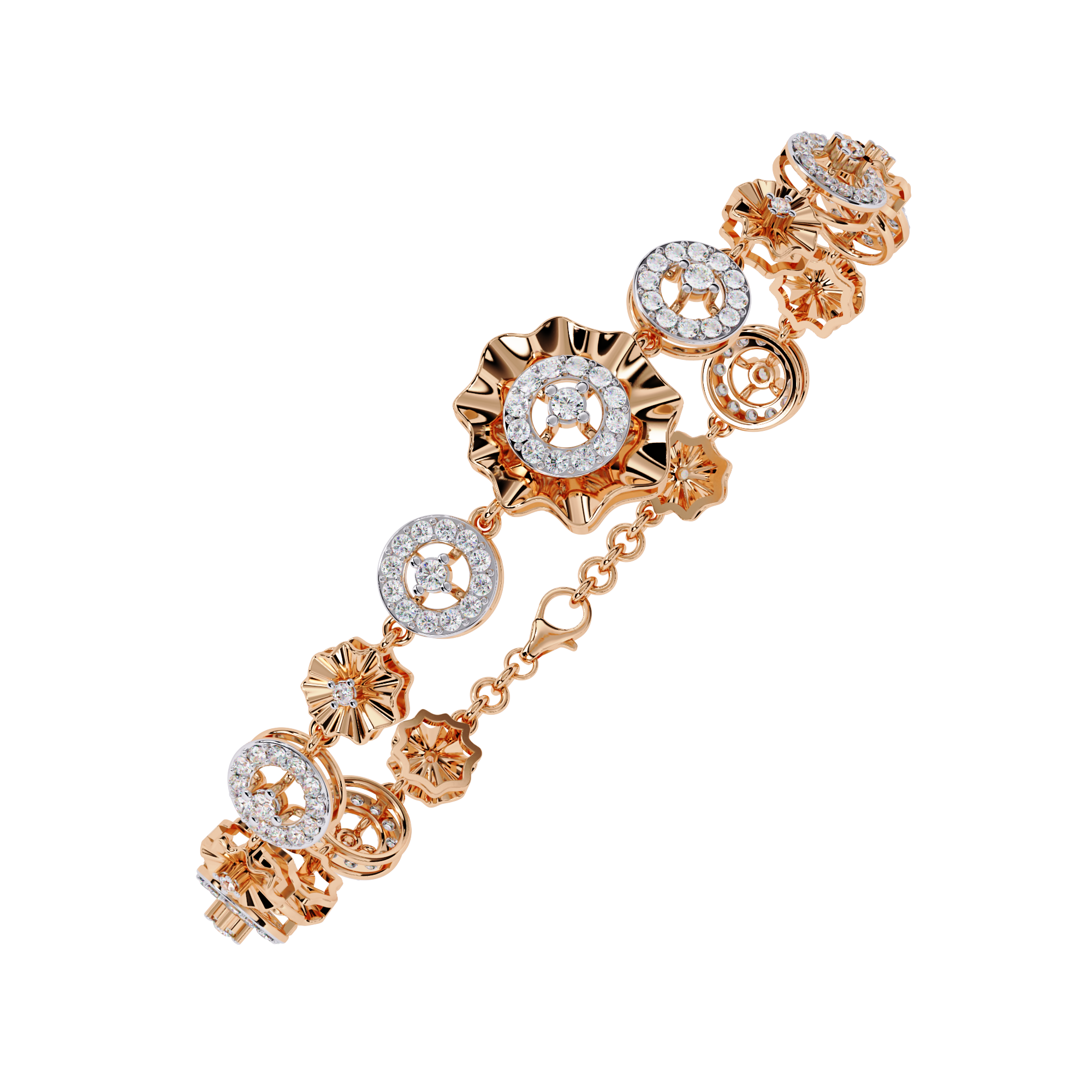 1.28 CT BLOSSOM WREATH BRACELET