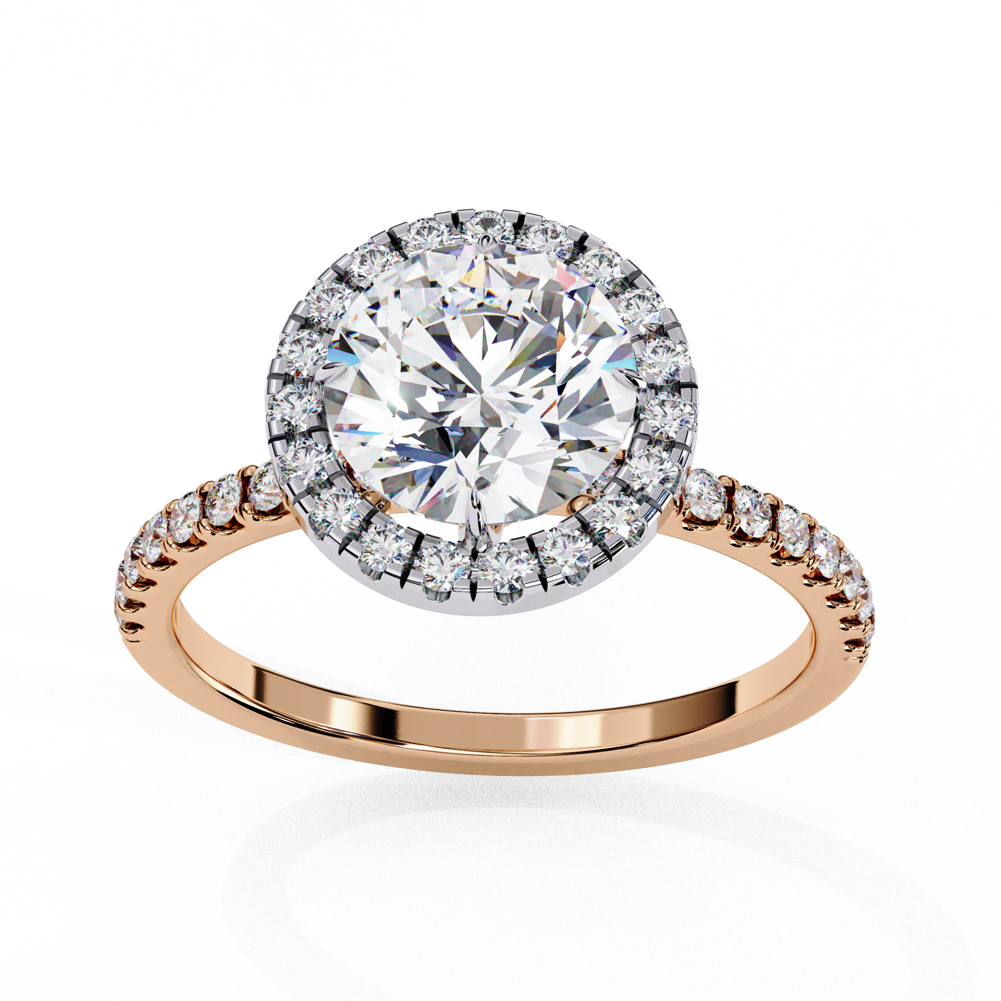 1.86 CT Brilliant Round Ring 9k