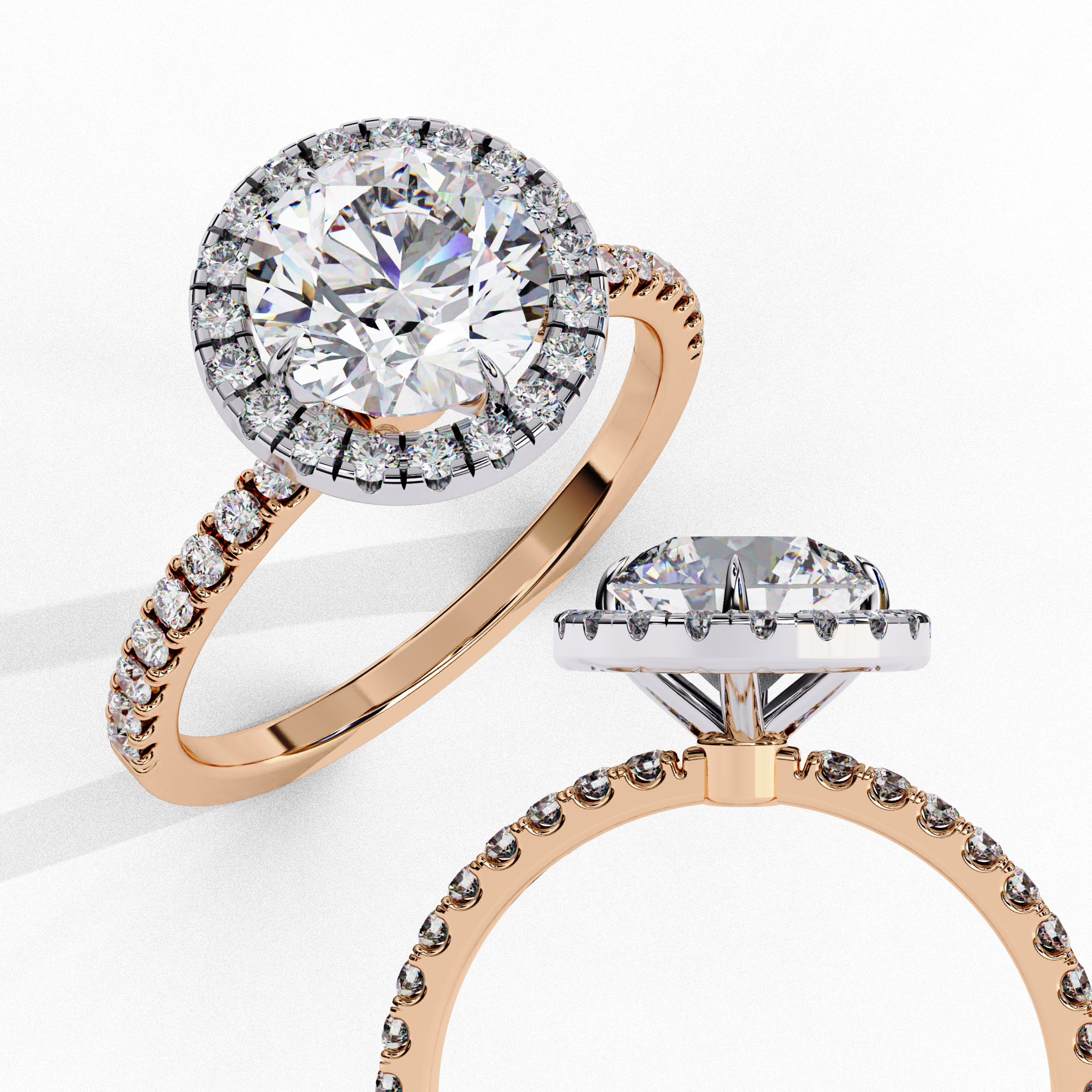 1.87 carat round rings