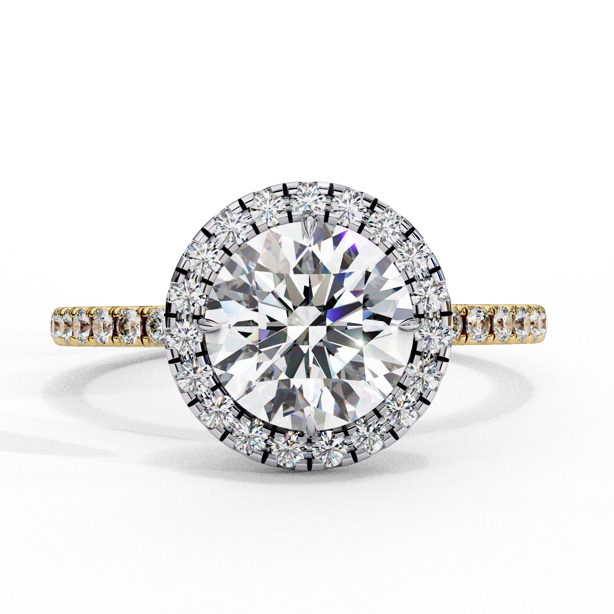 1.86 CT Brilliant Round Ring 9k