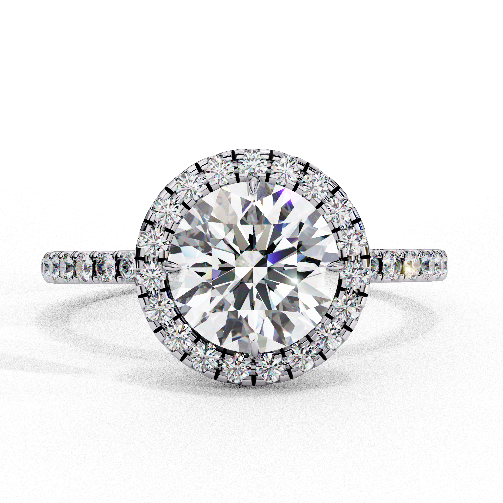 1.86 CT Brilliant Round Ring 9k