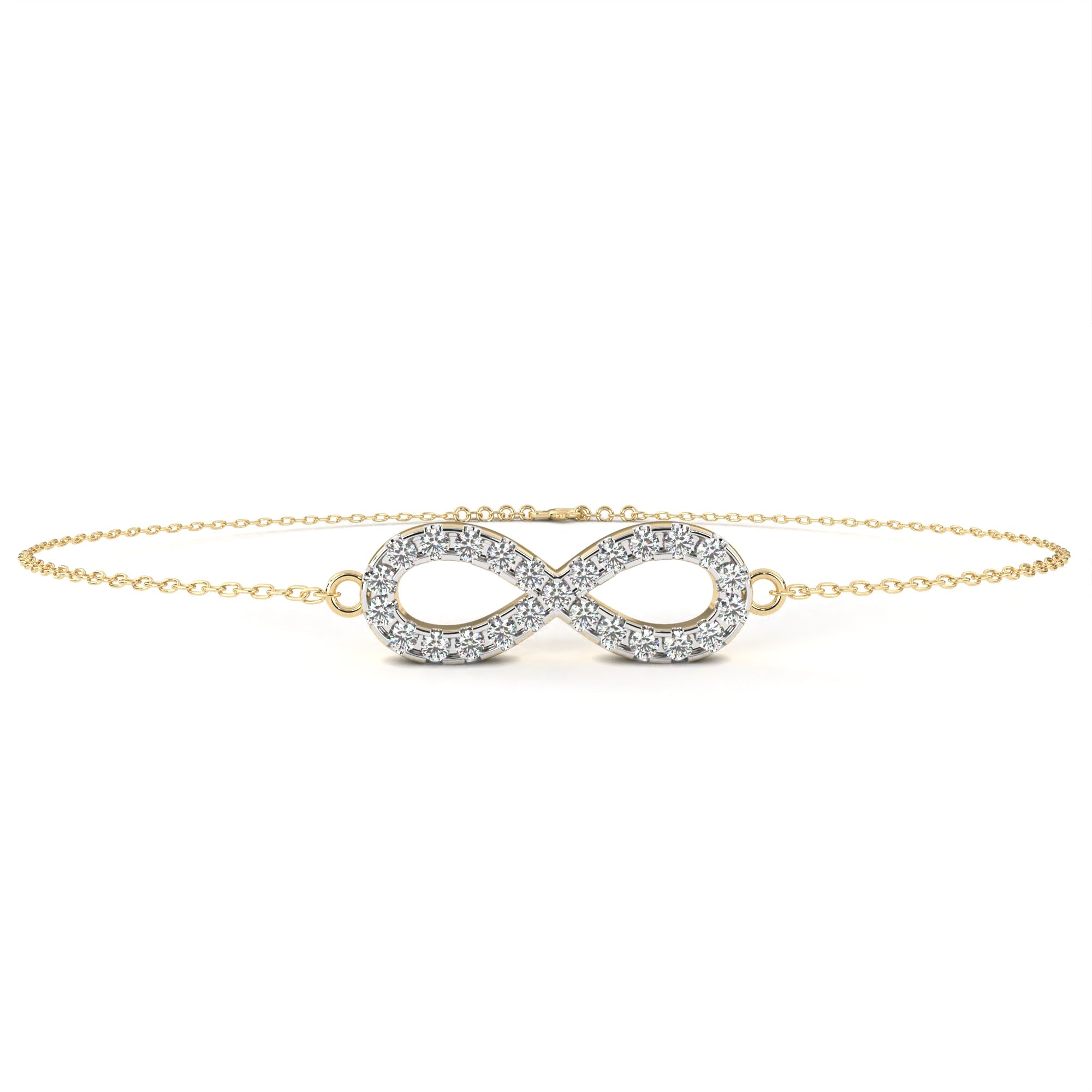 0.39 carat round bracelets 9k