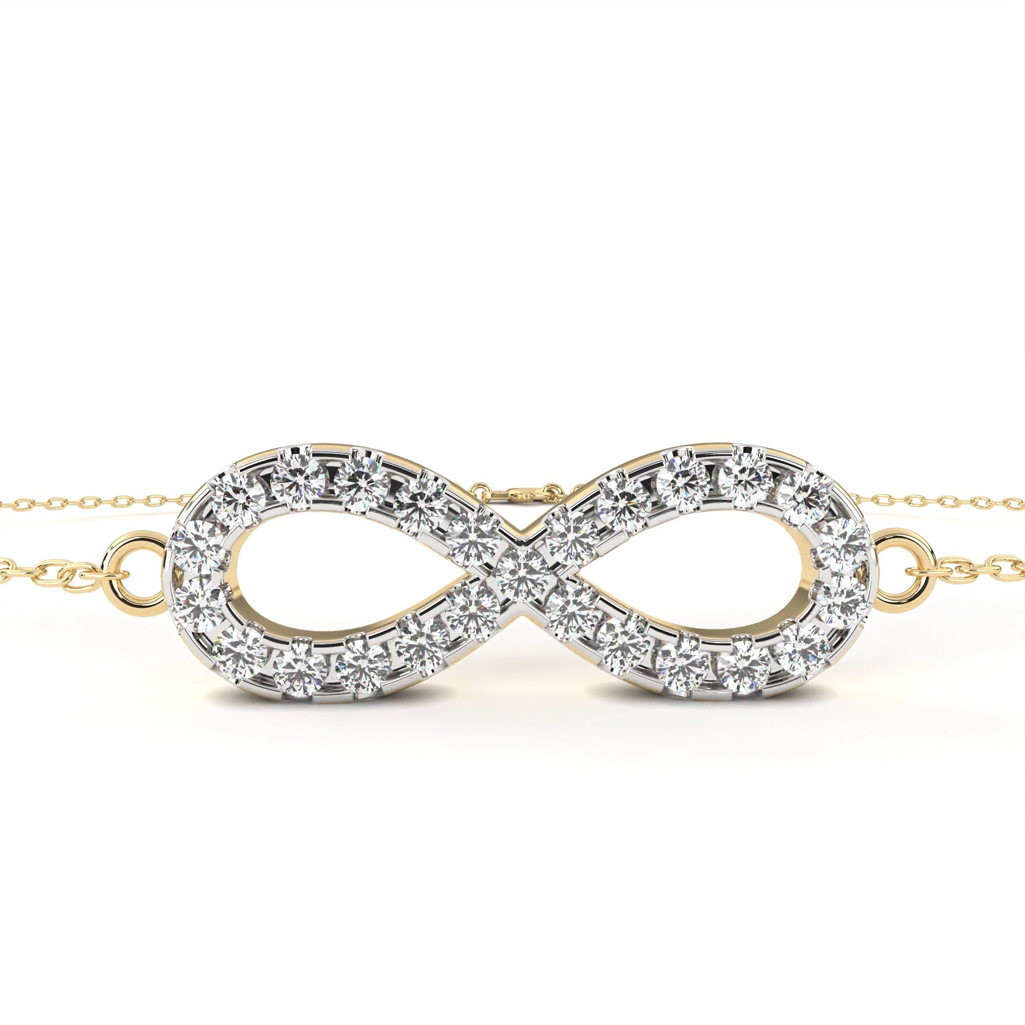 0.39 carat round bracelets 9k
