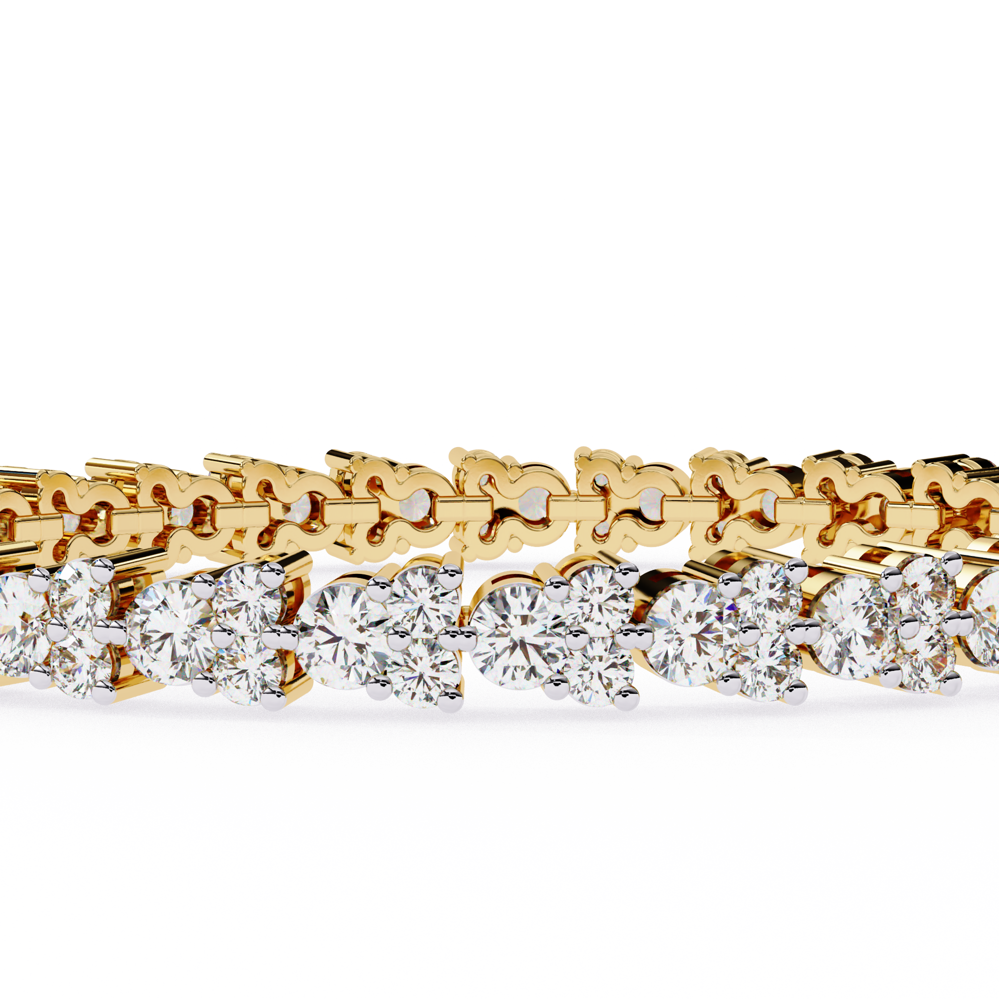 1.28 ct Radiant Elegance Bracelet 9k