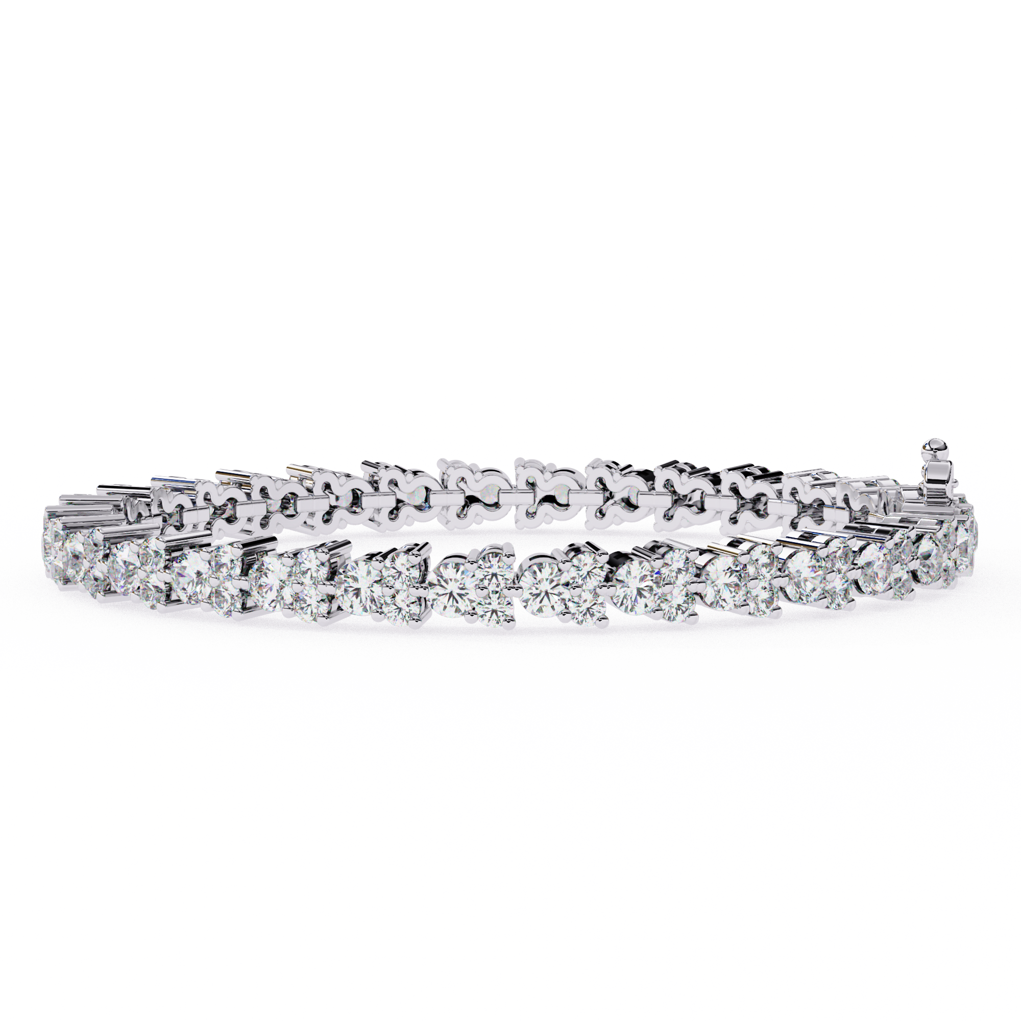 1.28 carat round diamond bracelet