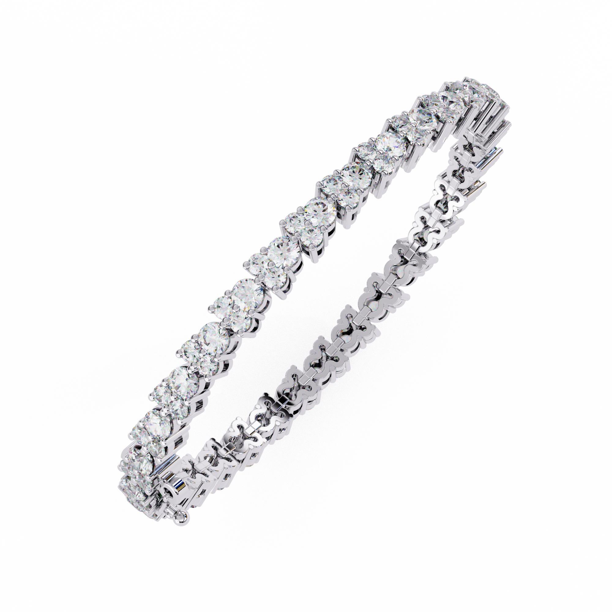 1.28 carat round diamond bracelet