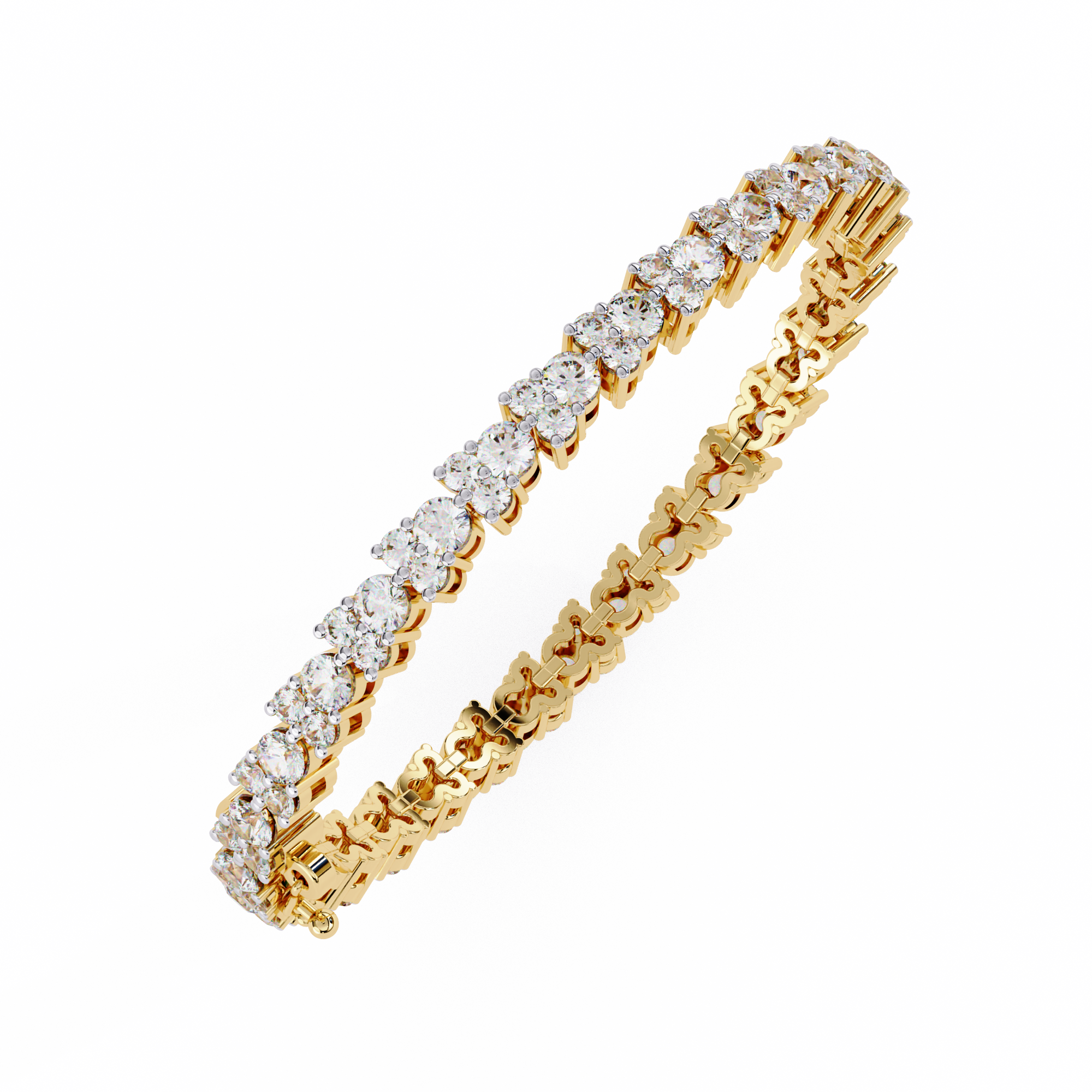 1.28 carat round diamond bracelet