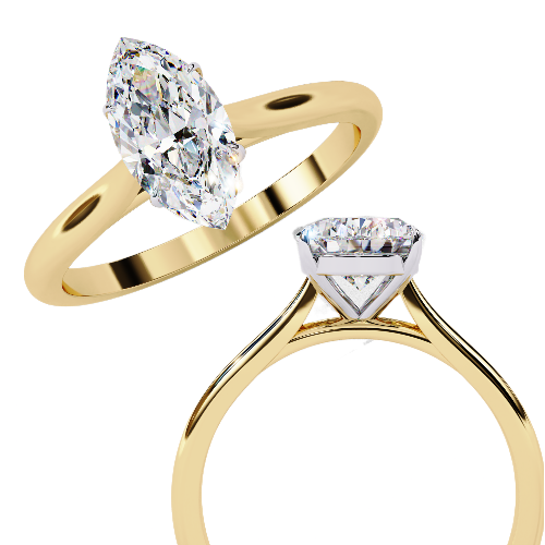 0.82 carat marquise rings 9k