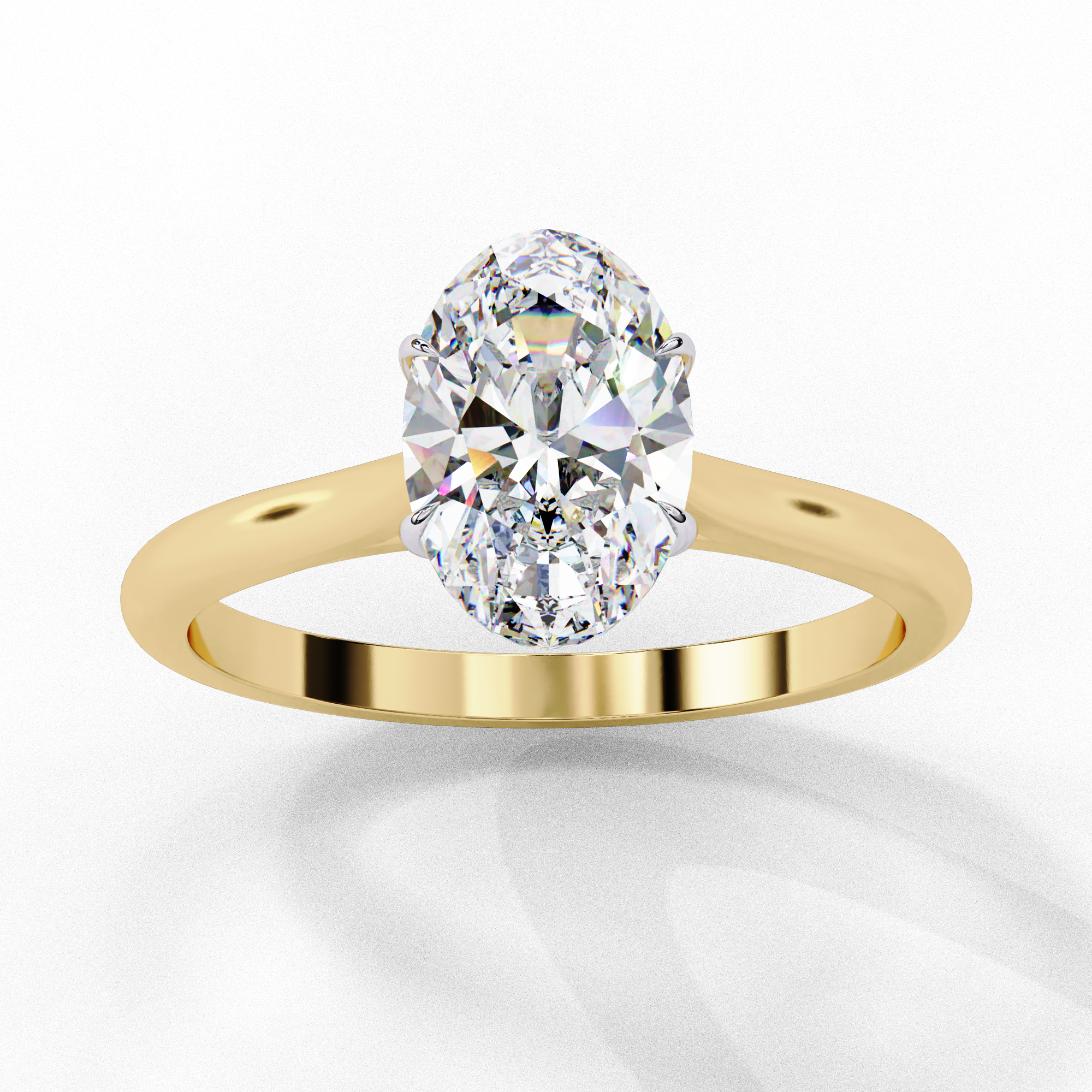 1.2 carat oval rings 18K