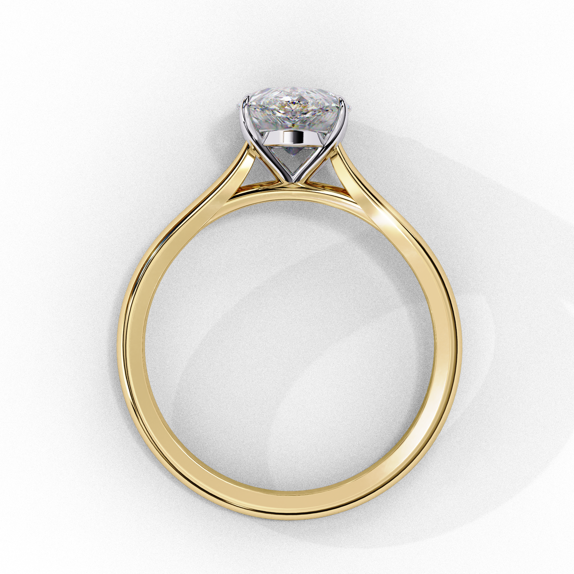 1 ct Pear Elegance Ring 9k