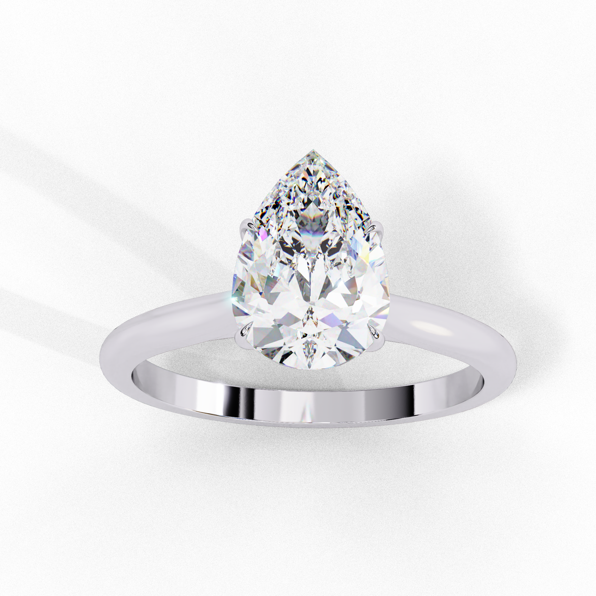 1 carat pear rings