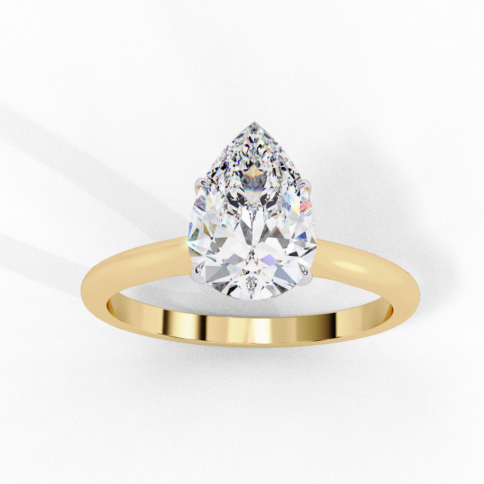 1 carat pear rings