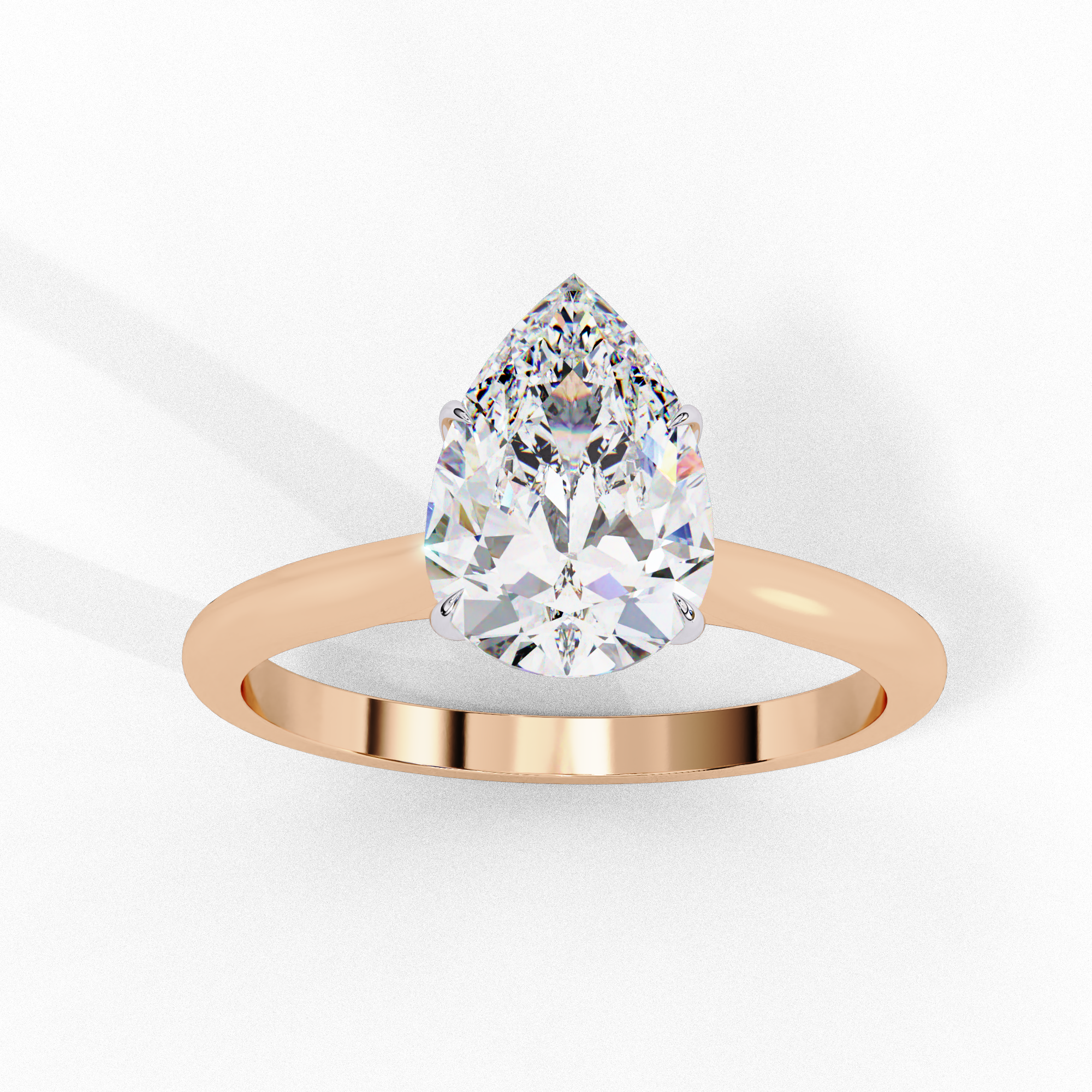 1 carat pear rings