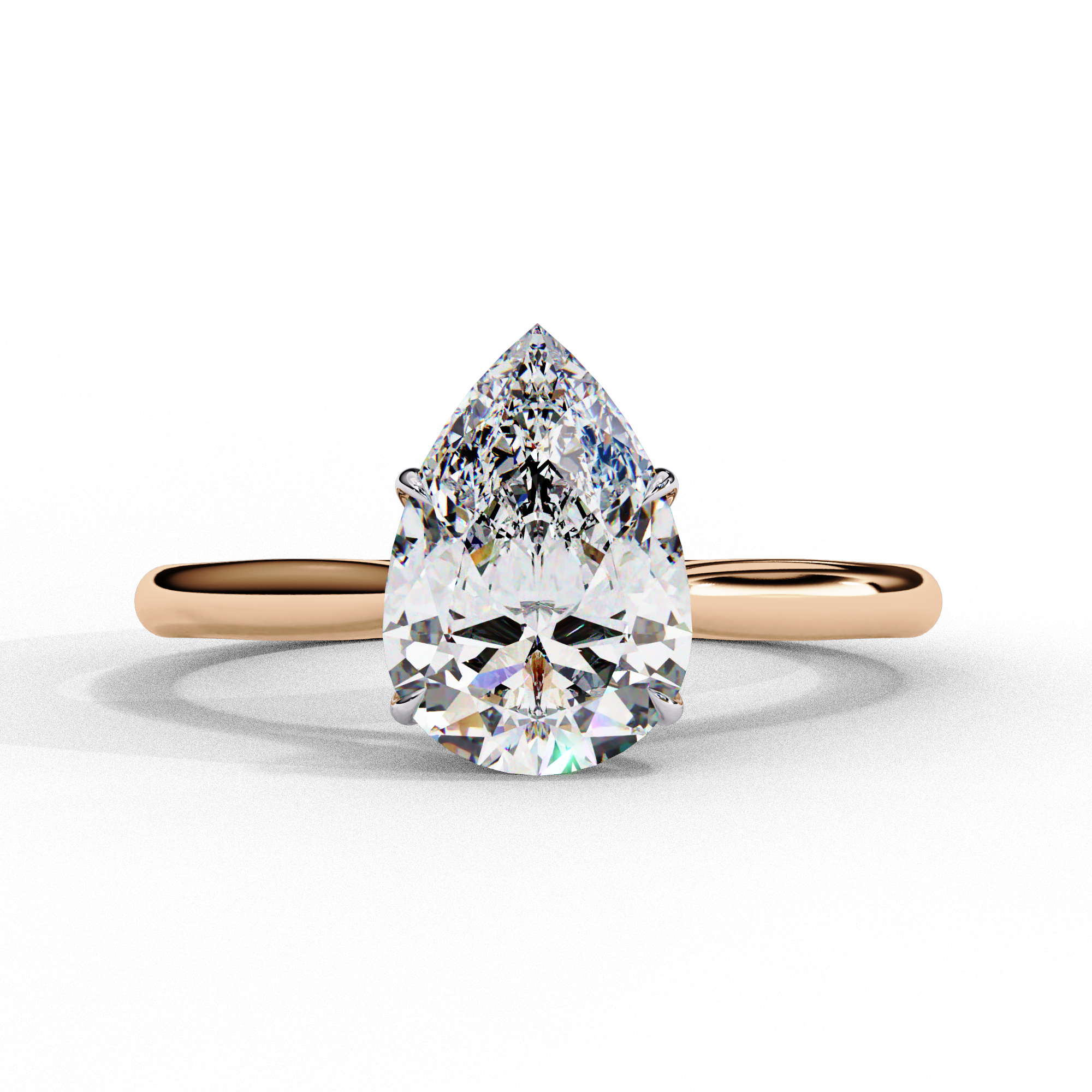 1 carat pear rings