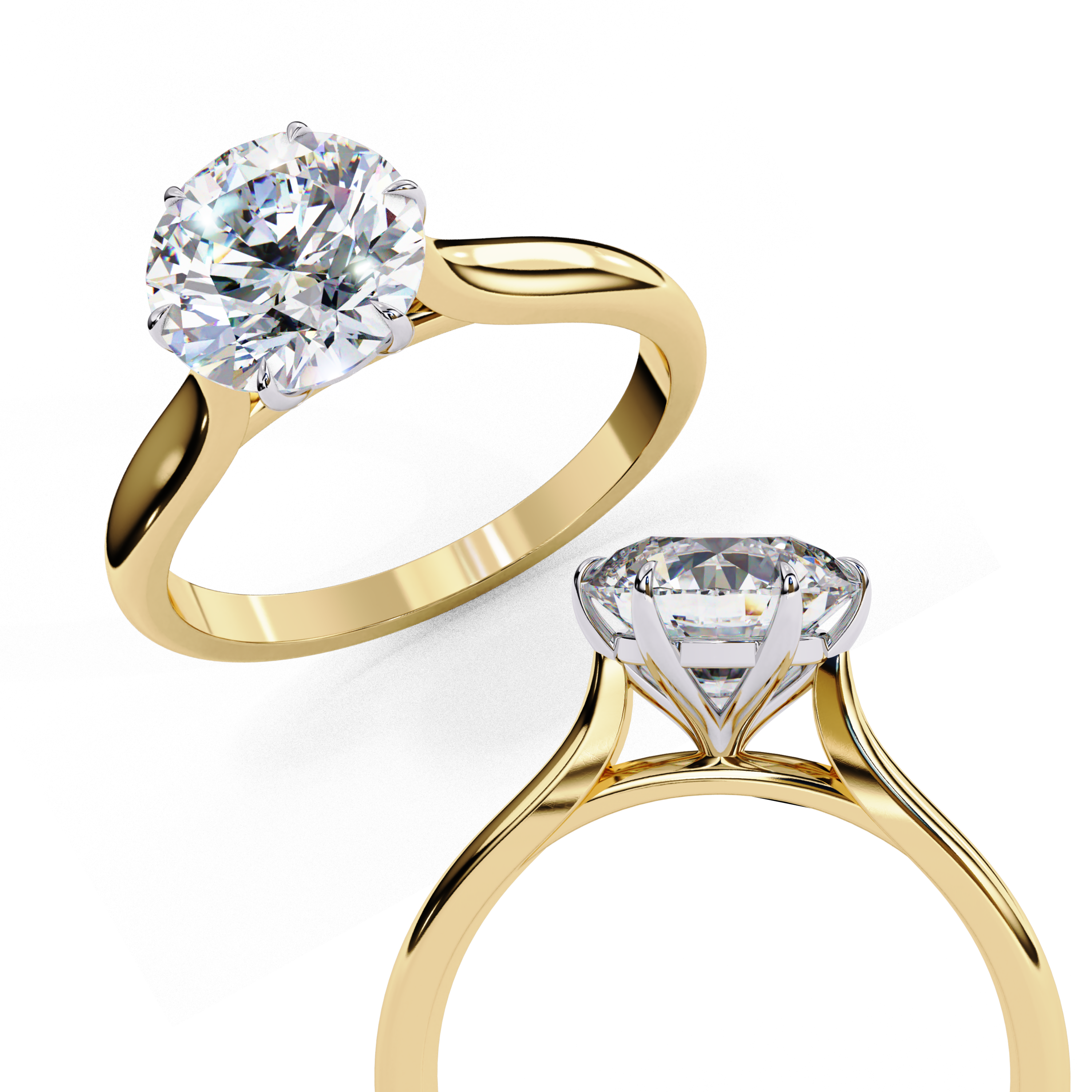 1.92 ct Dazzling Round Ring 9k