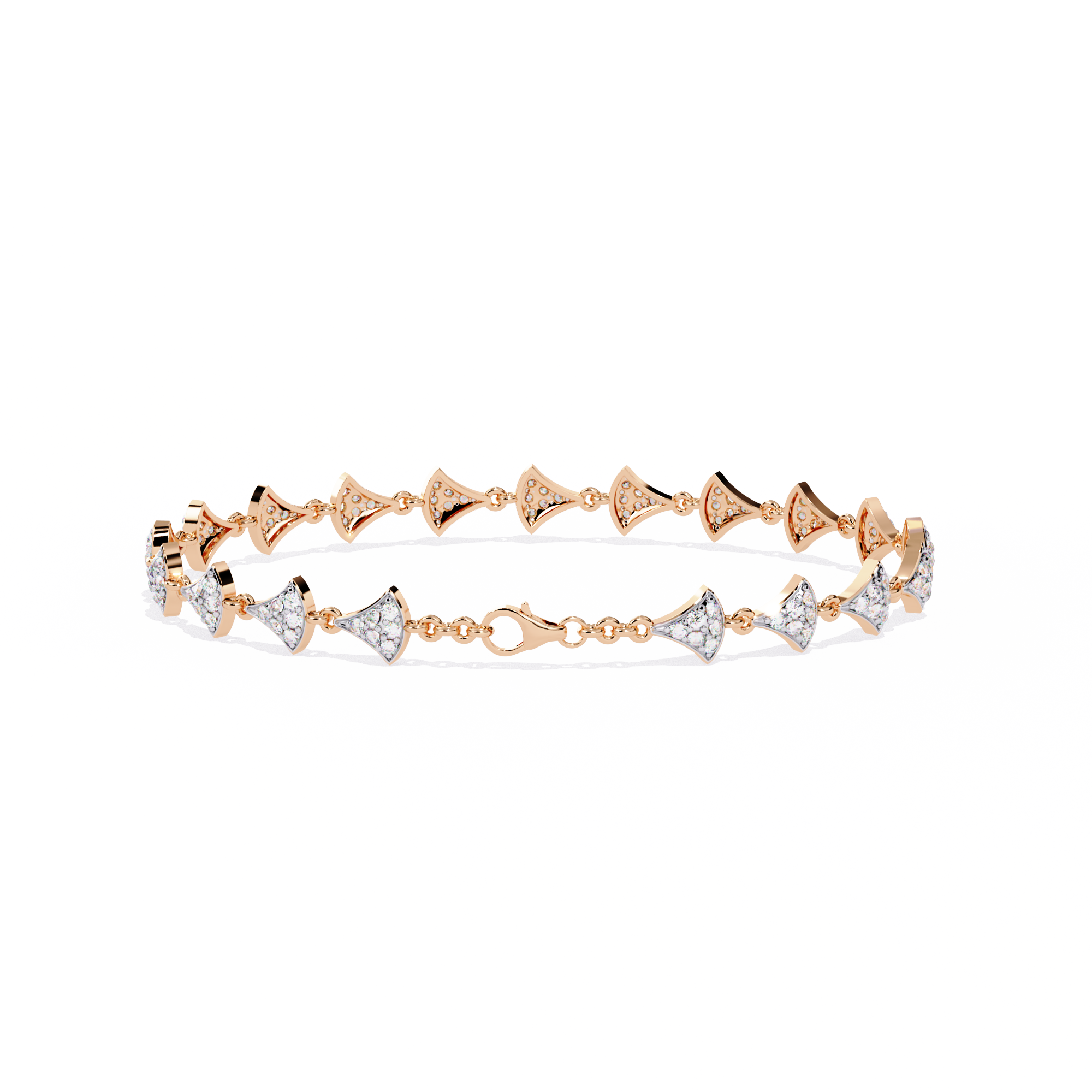 1.06 CT HEART CLUSTER BRACELET