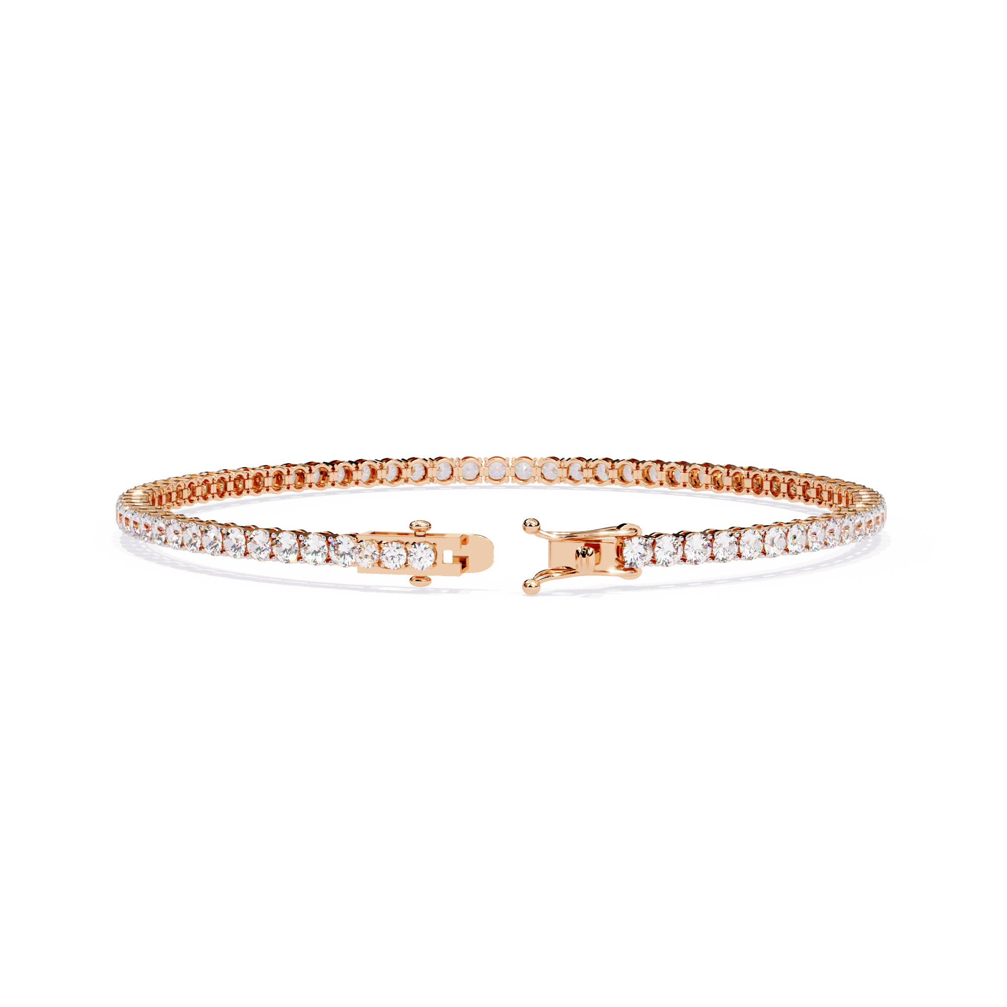 3.89 CT IMPERIAL ROW BRACELET 18K