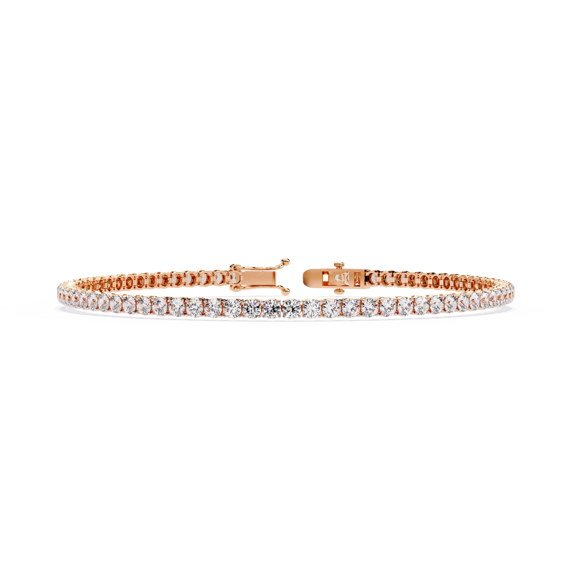 3.89 CT IMPERIAL ROW BRACELET 18K