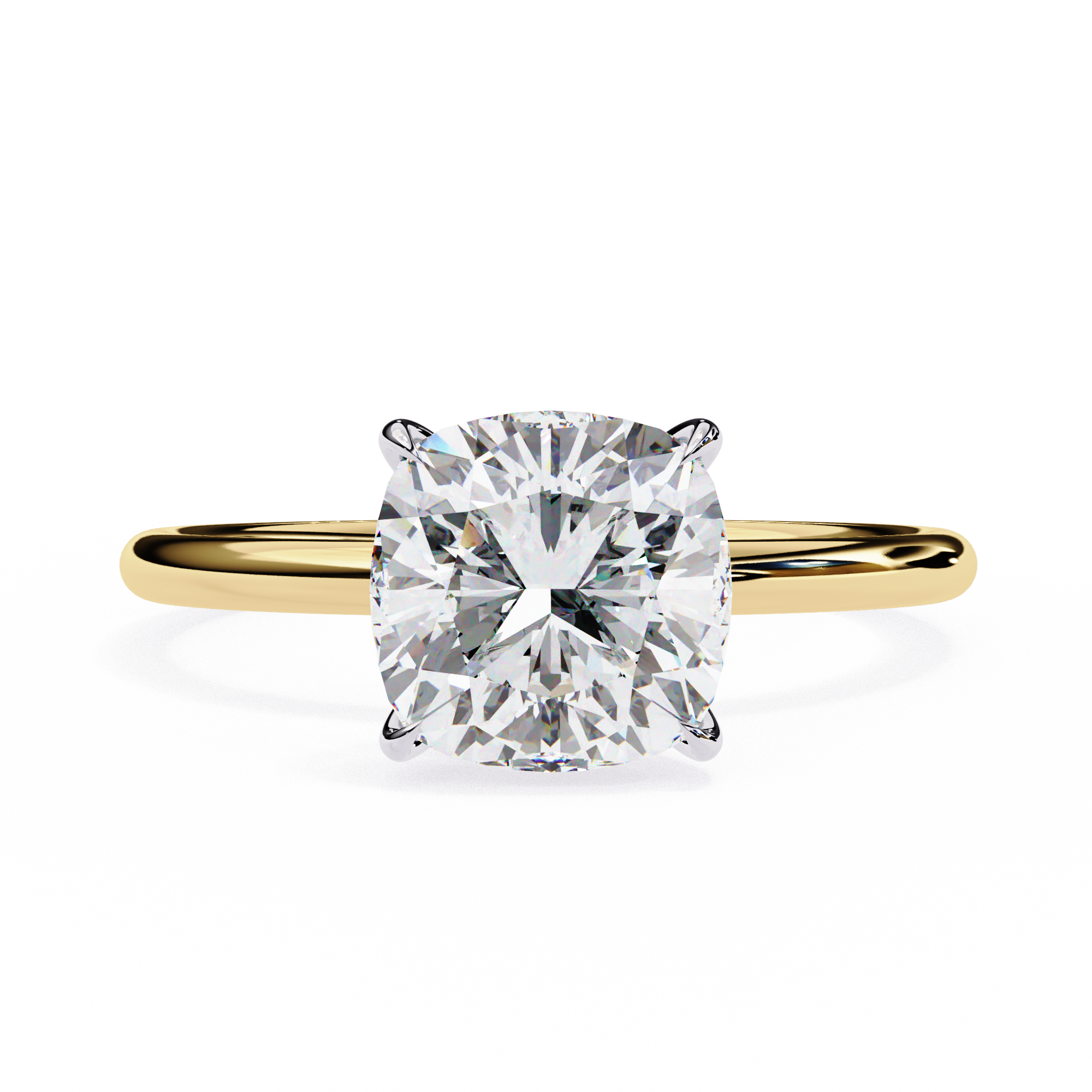 2.65 carat cushion square rings