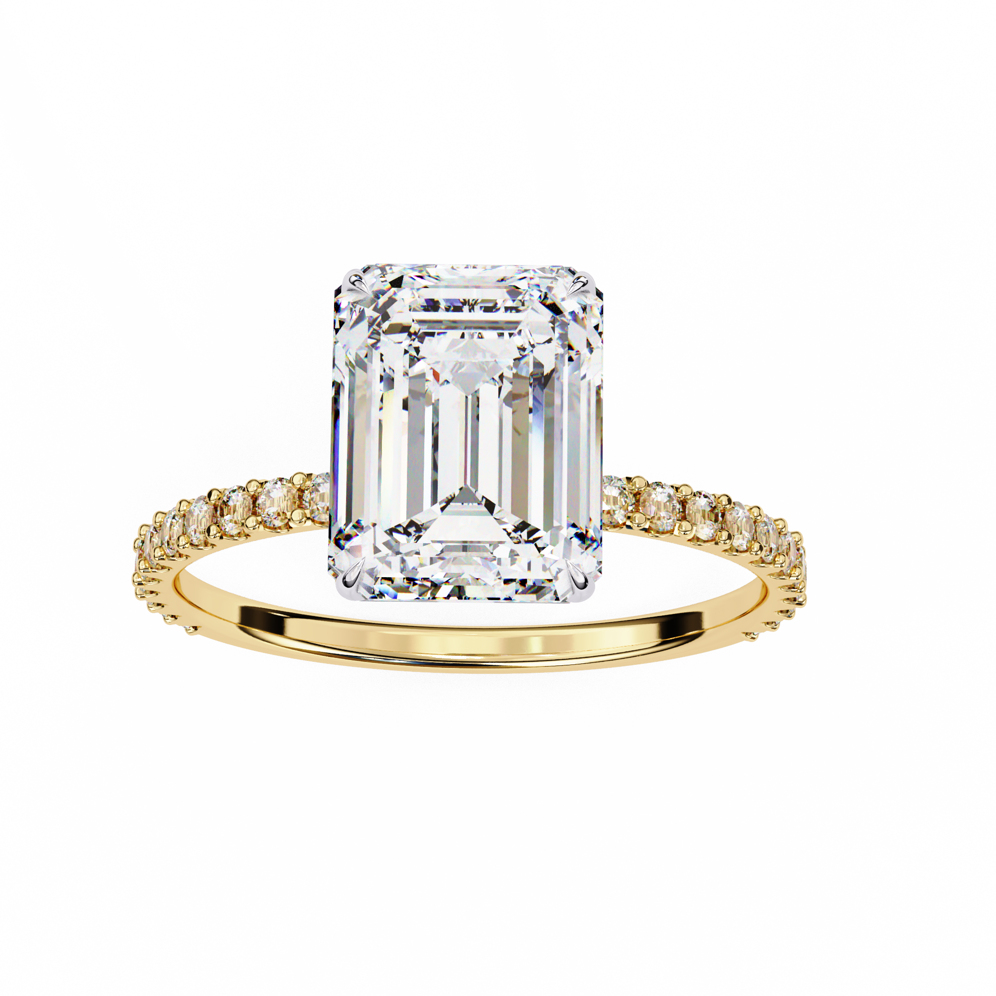 2.60 ct Emerald Eclipse Ring 9k
