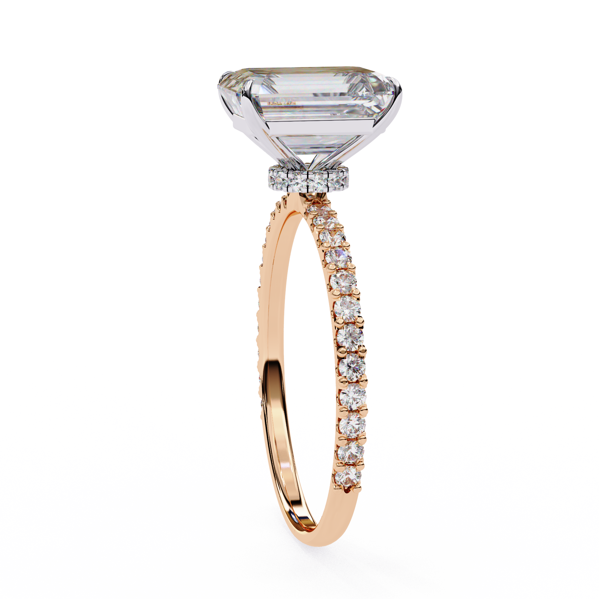 2.60 ct Emerald Eclipse Ring 9k