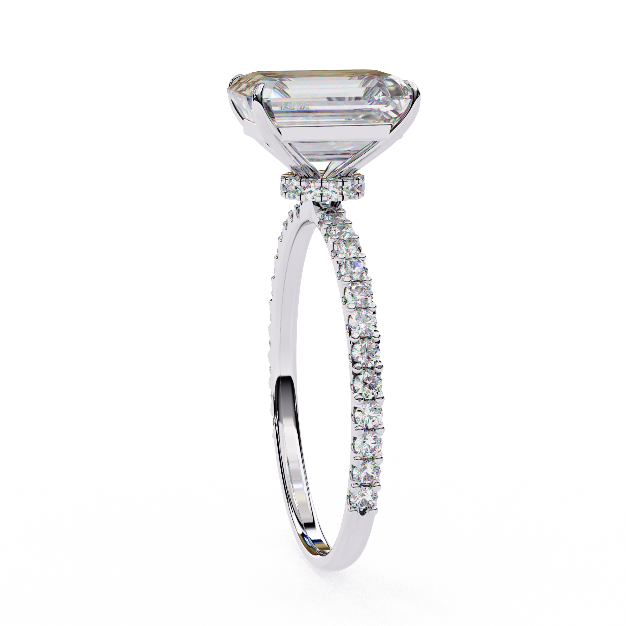 2.60 ct Emerald Eclipse Ring 9k
