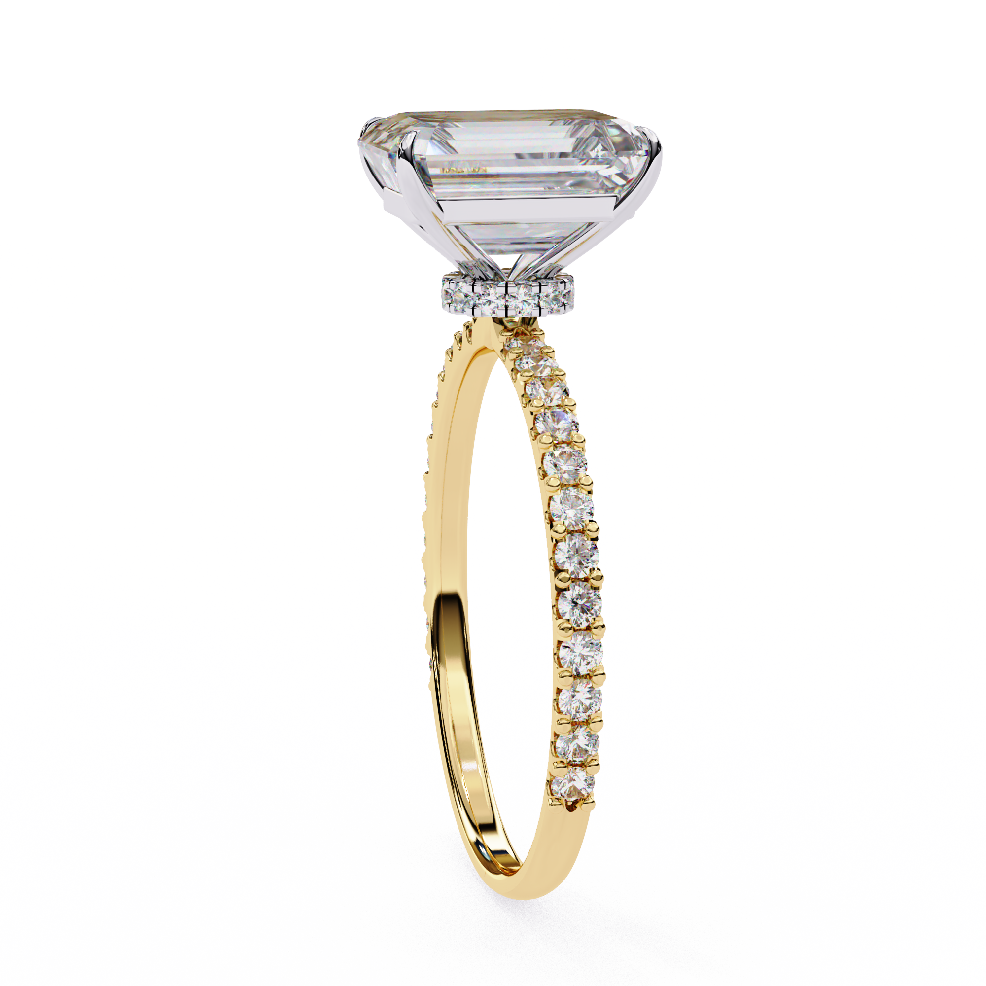 2.60 ct Emerald Eclipse Ring 9k