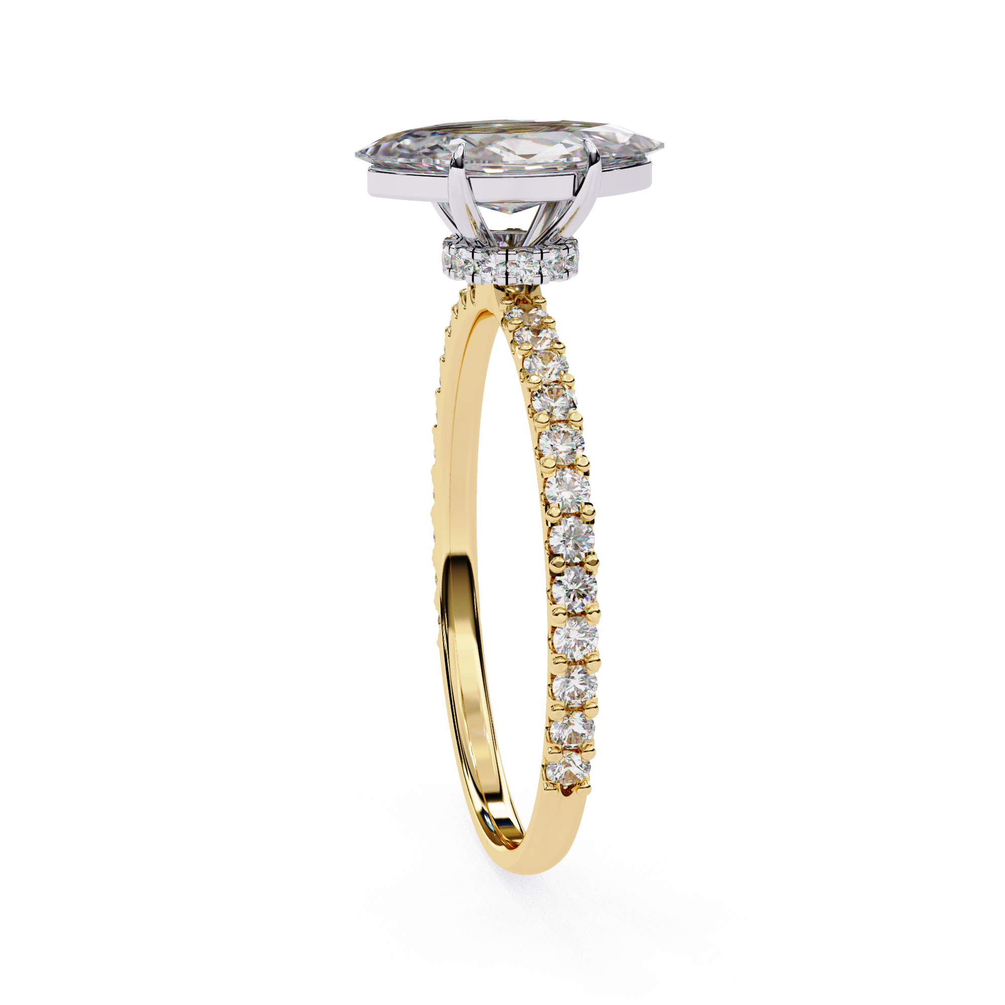 1.11 carat marquise round rings