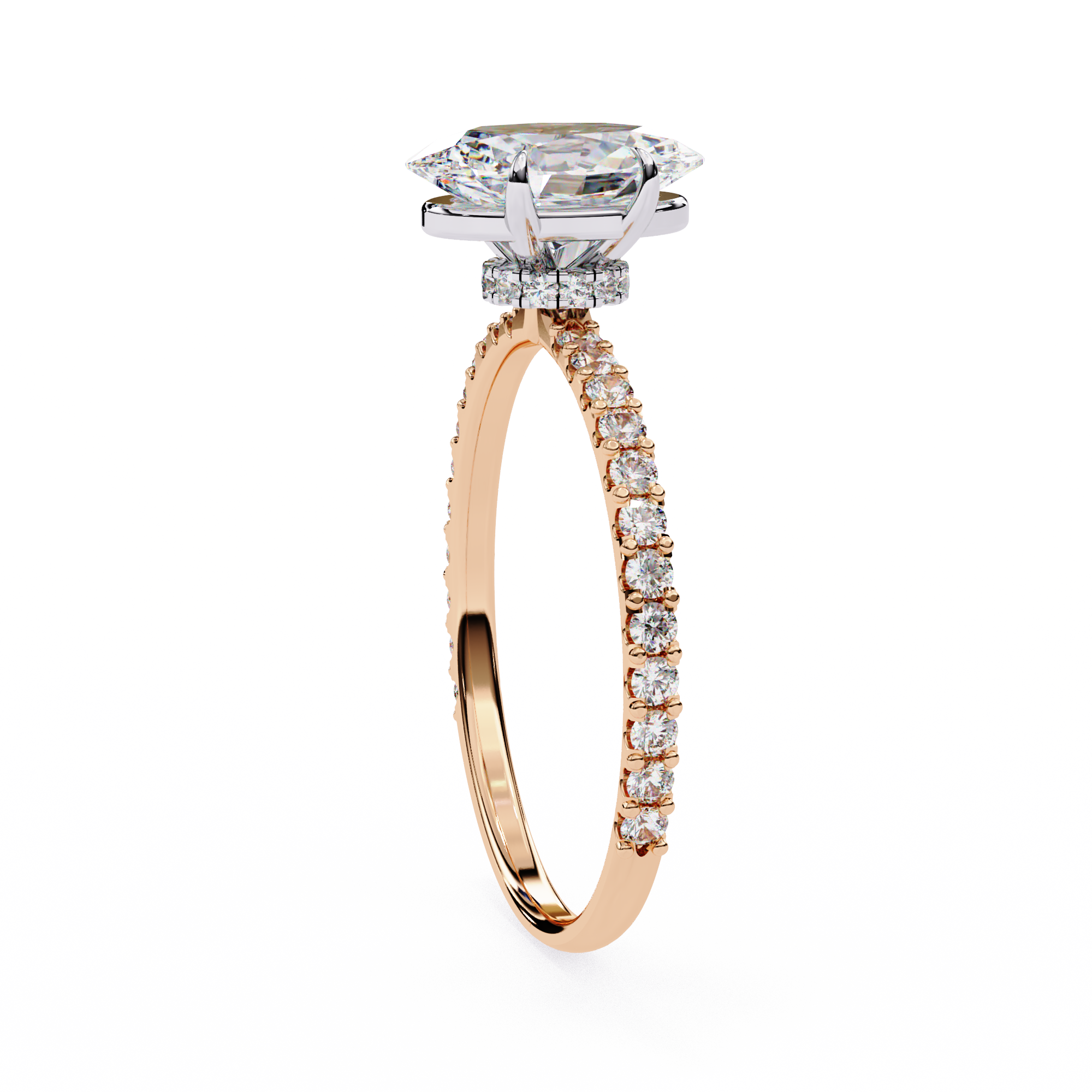 1.49 ct Oval Radiance Ring 9k