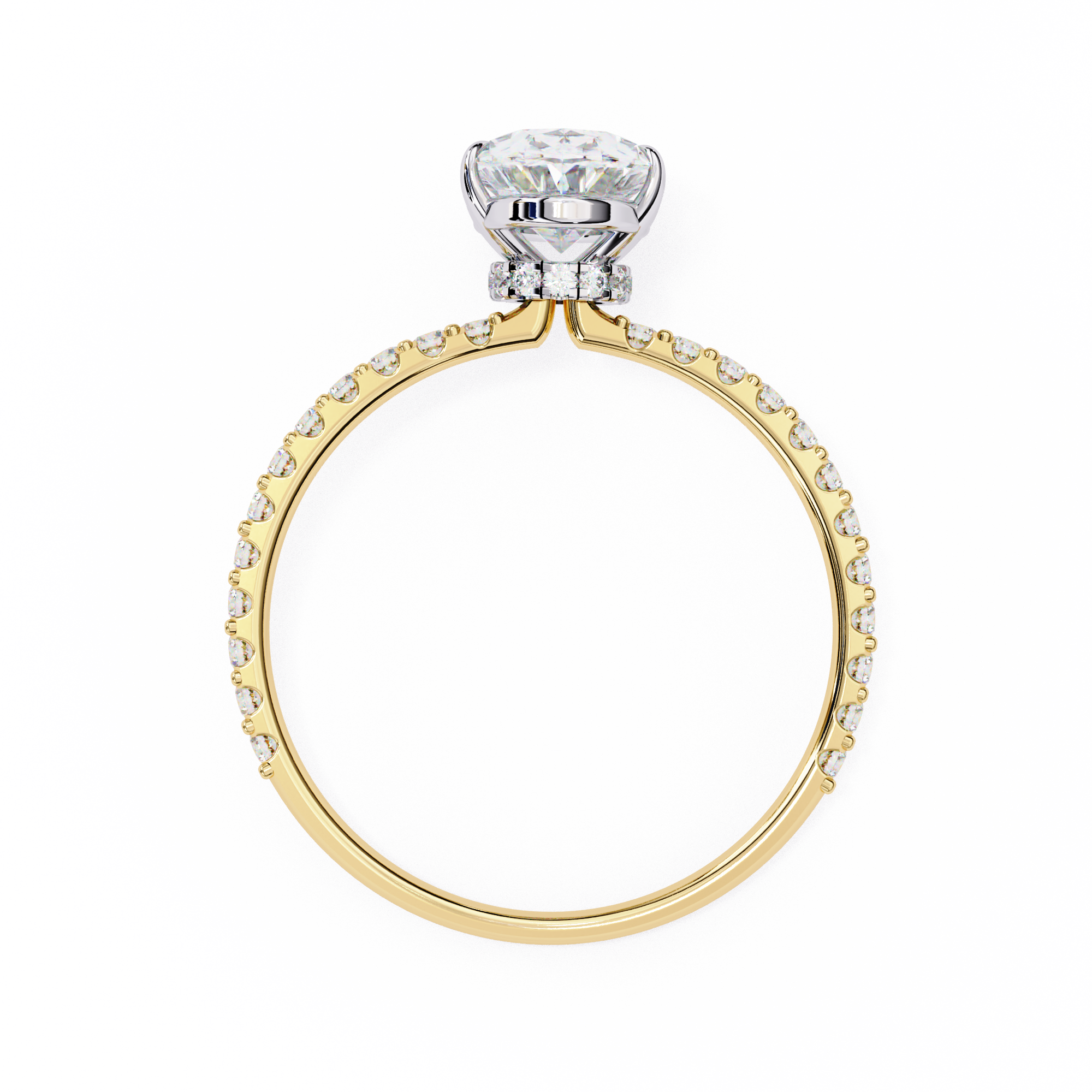 1.49 ct Oval Radiance Ring 9k