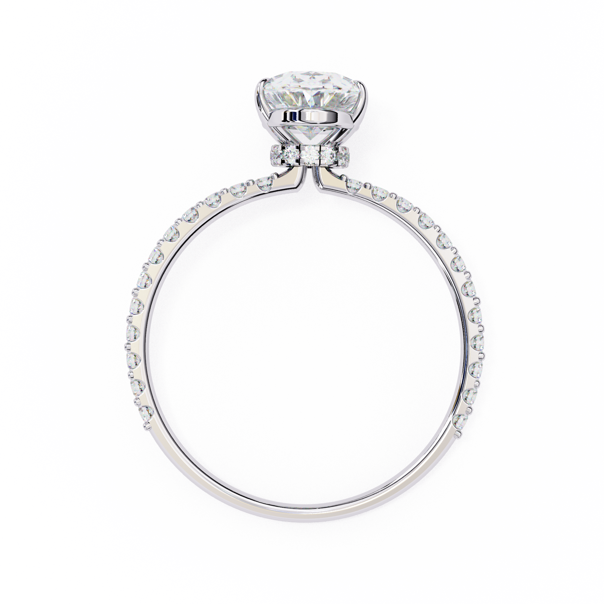 1.49 ct Oval Radiance Ring 9k