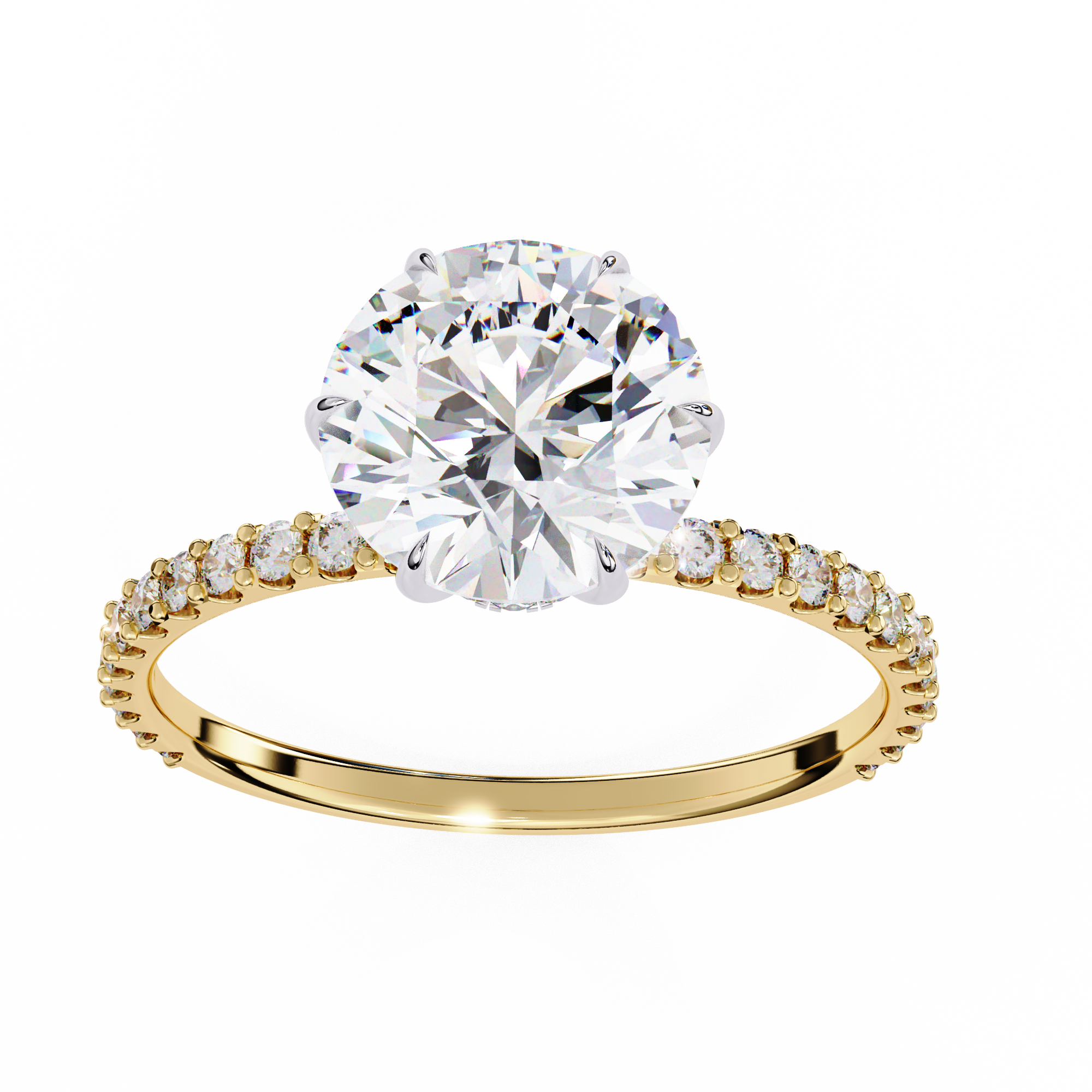 2.21 ct Grand Round Ring 9k
