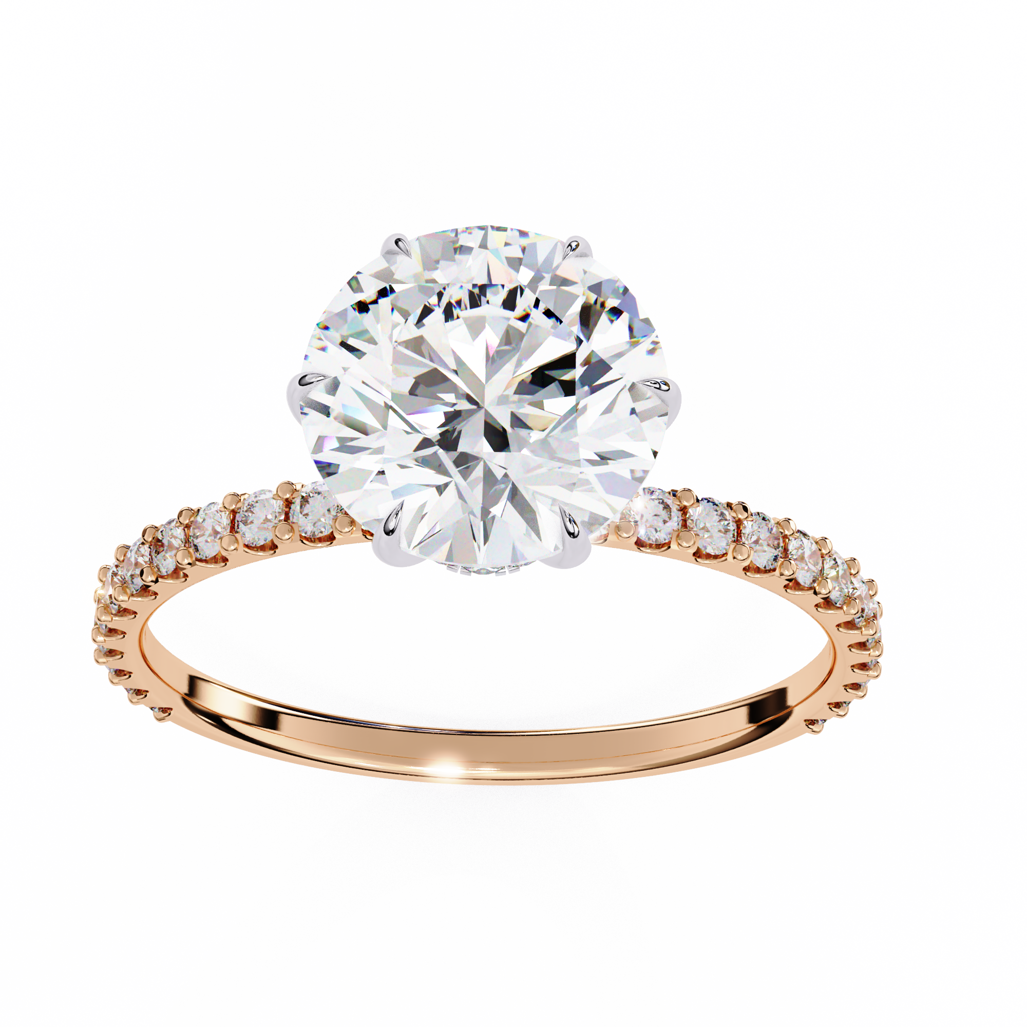 2.21 ct Grand Round Ring 9k