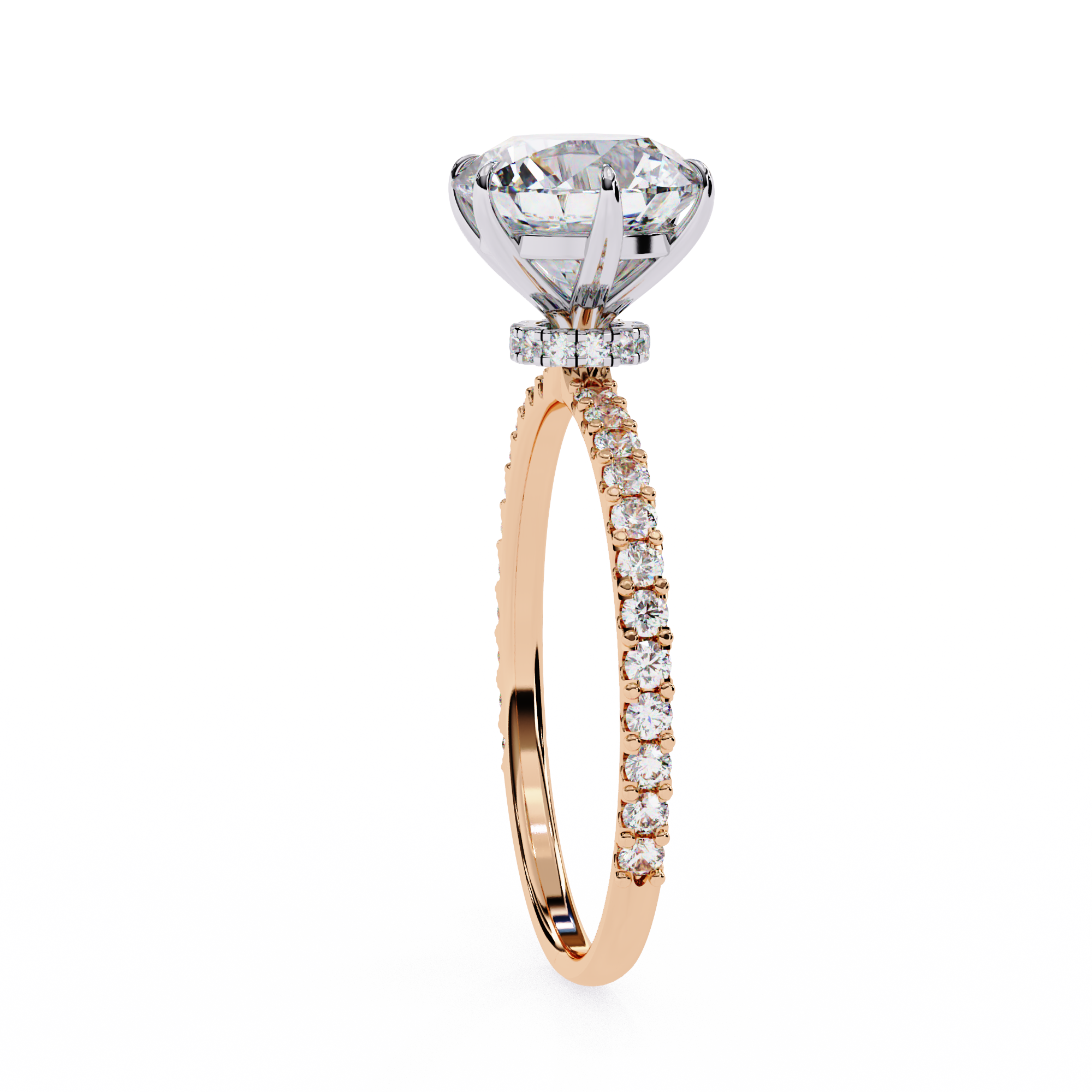 2.21 ct Grand Round Ring 9k