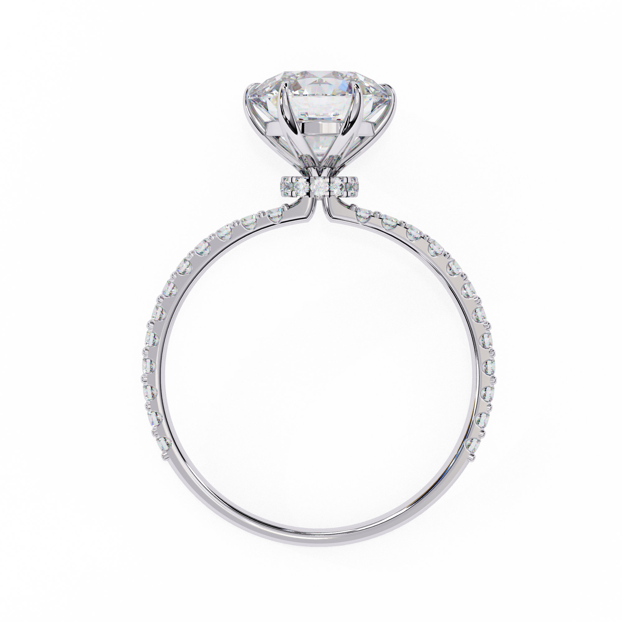 2.21 ct Grand Round Ring 9k
