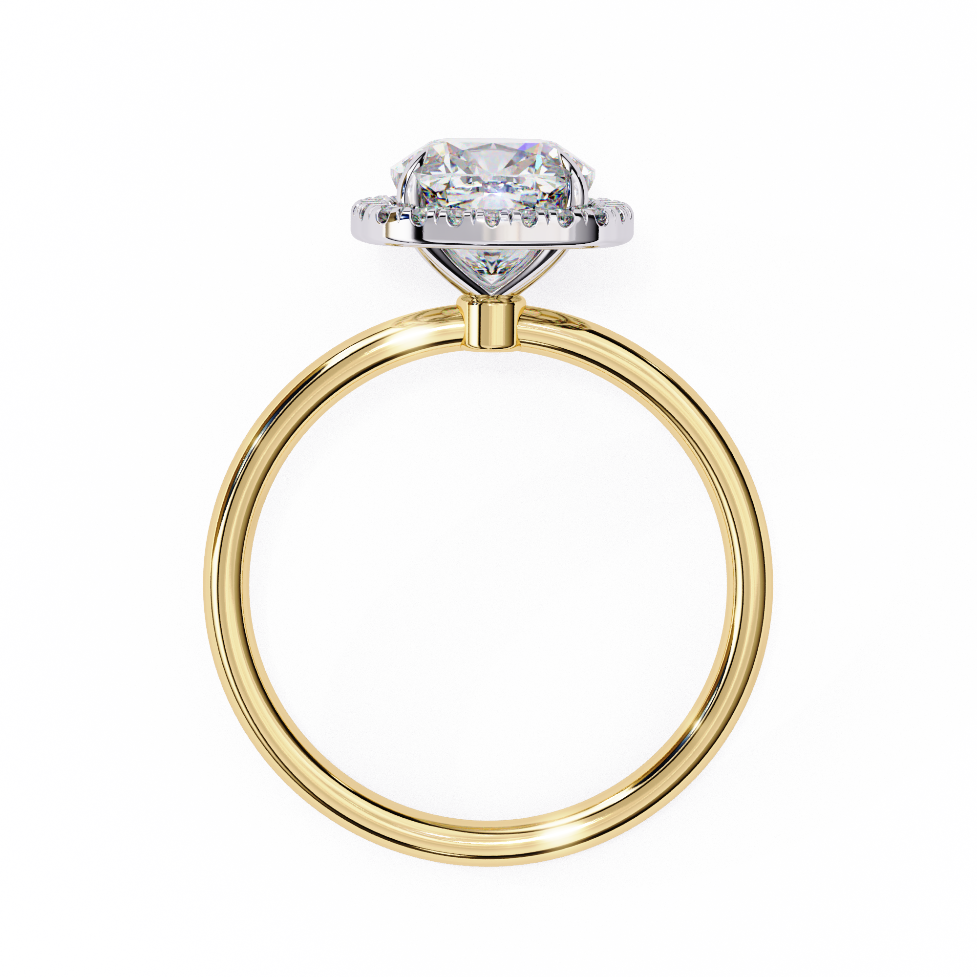 1.91 carat round cushion square rings