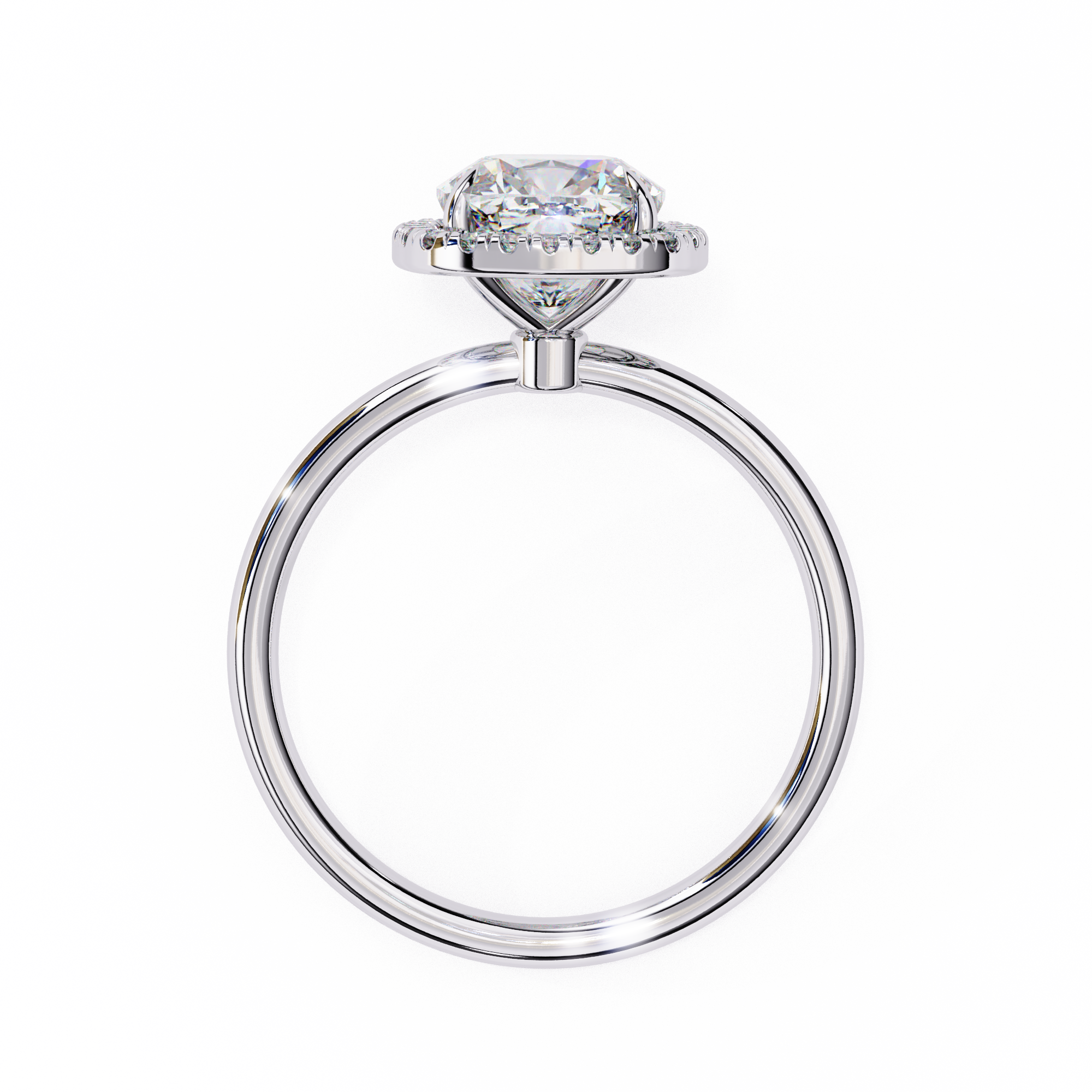 1.91 carat round cushion square rings