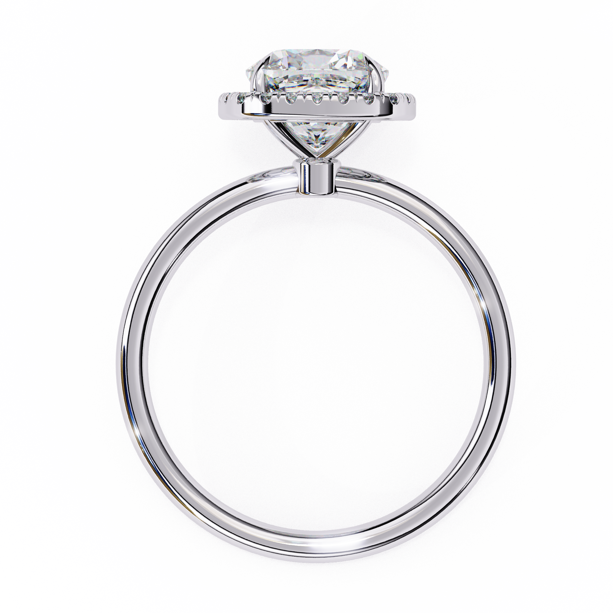 1.91 carat round cushion square rings