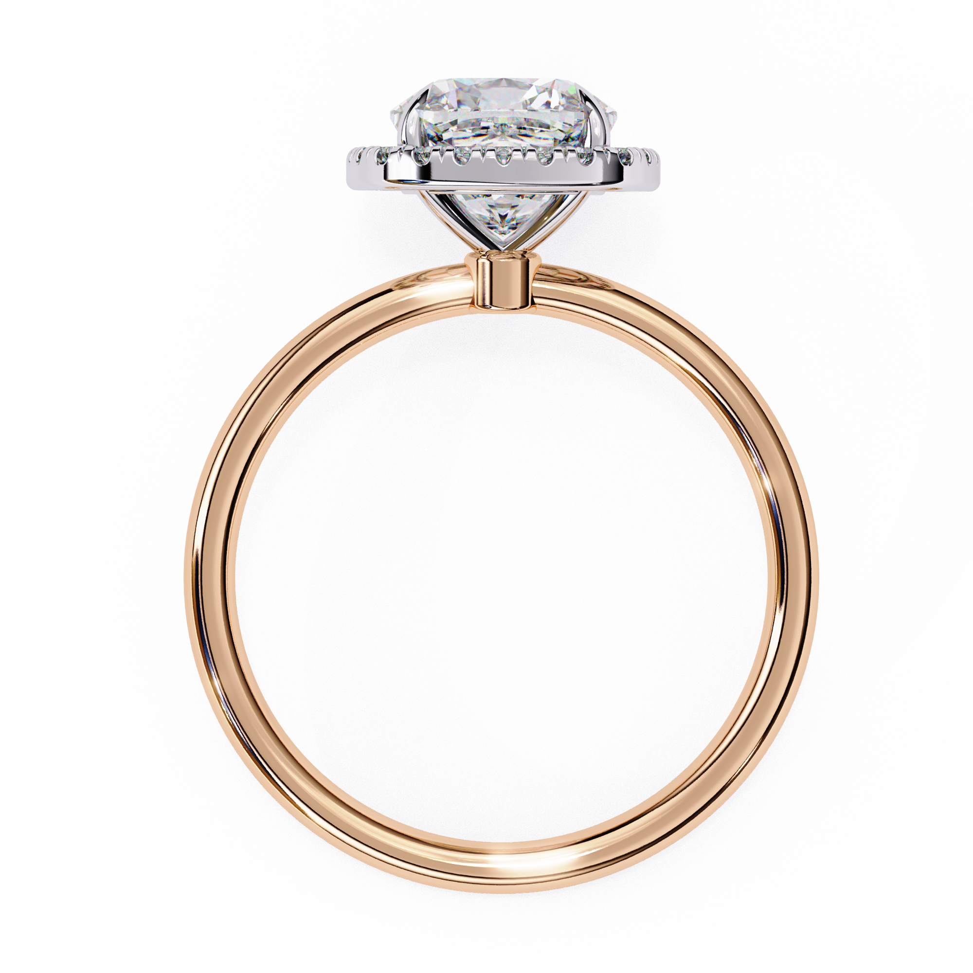 1.91 carat round cushion square rings