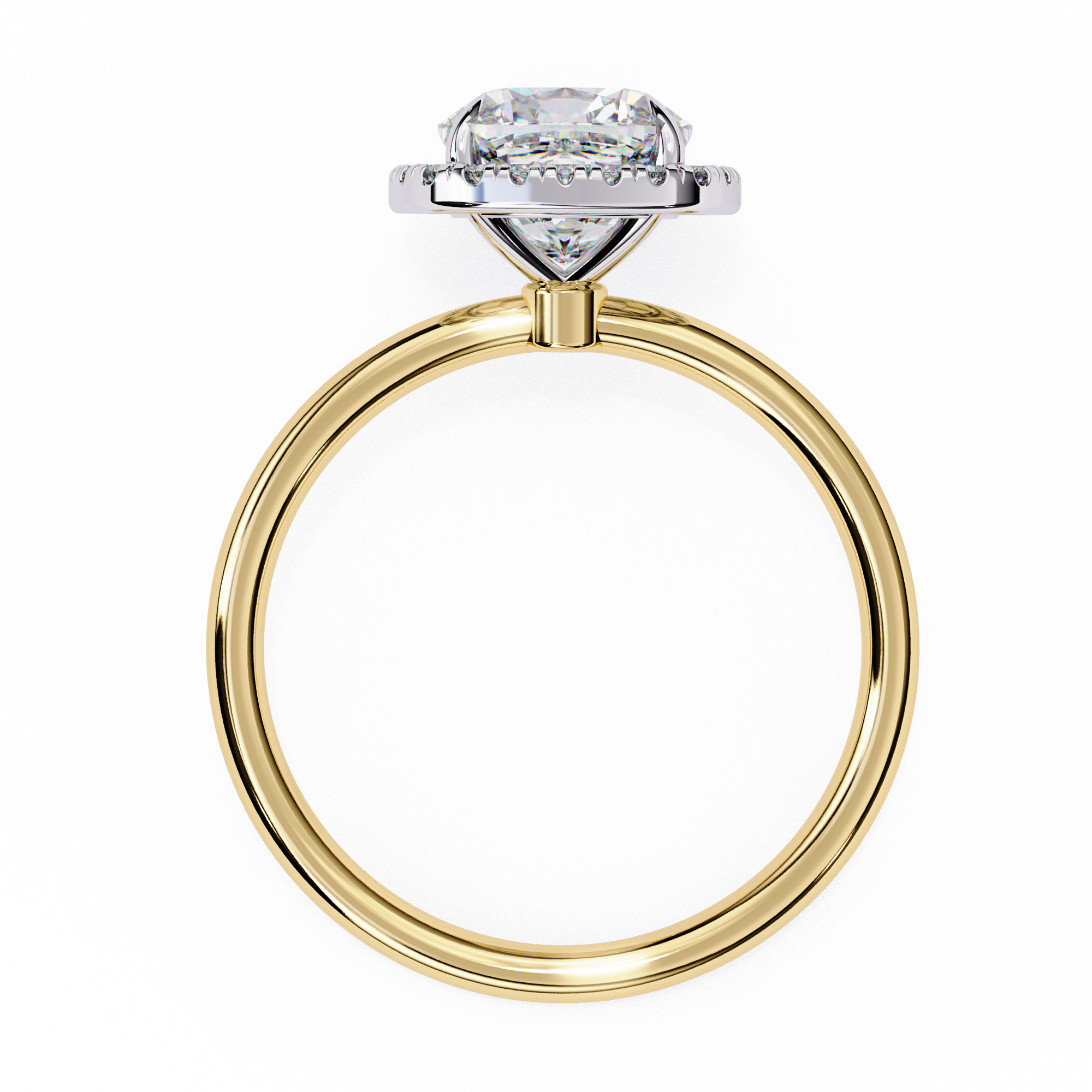 1.91 carat round cushion square rings